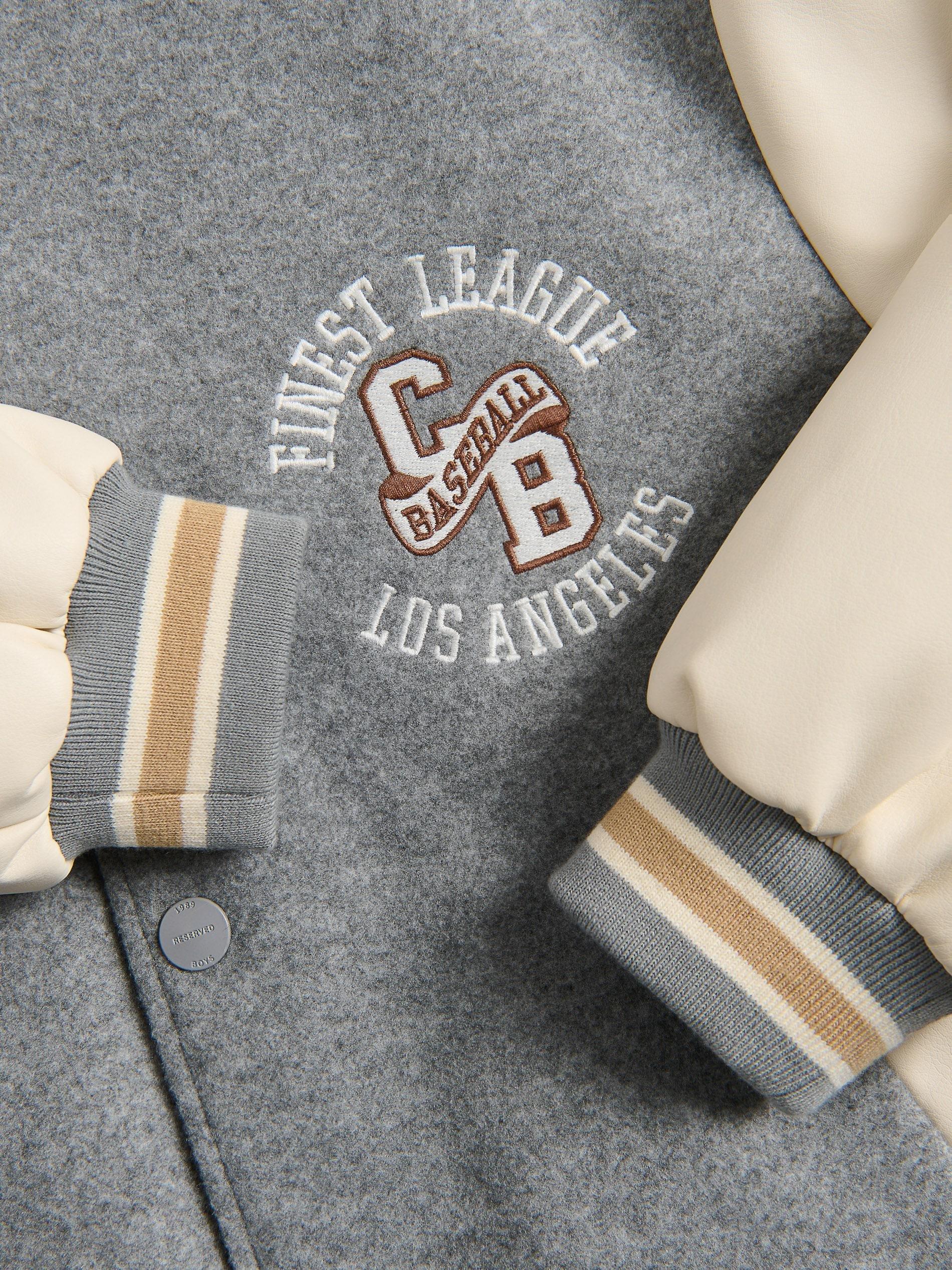 Grey Bomber Jacket, Grey, large image number 4