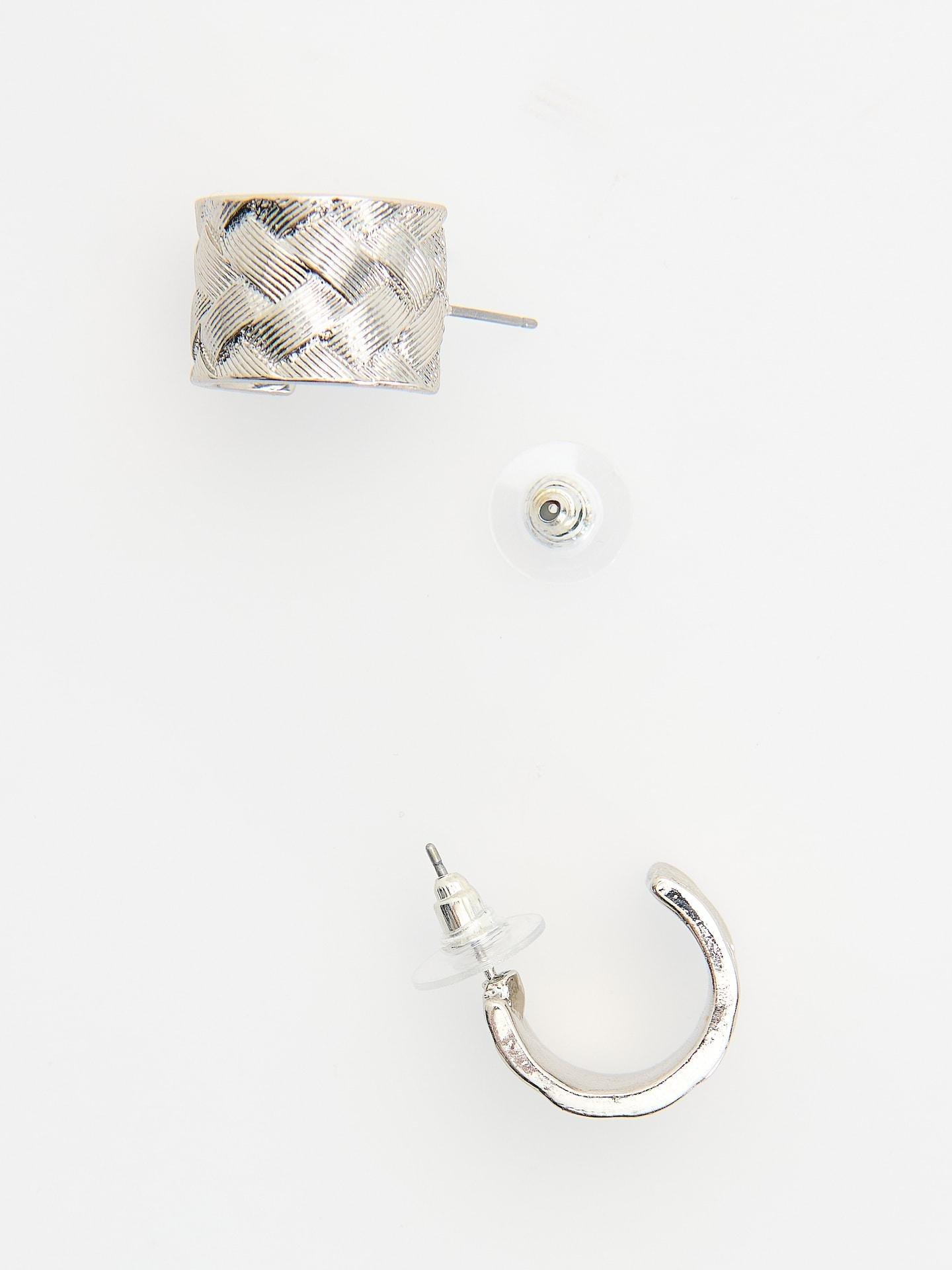 Silver Earrings, Silver, medium