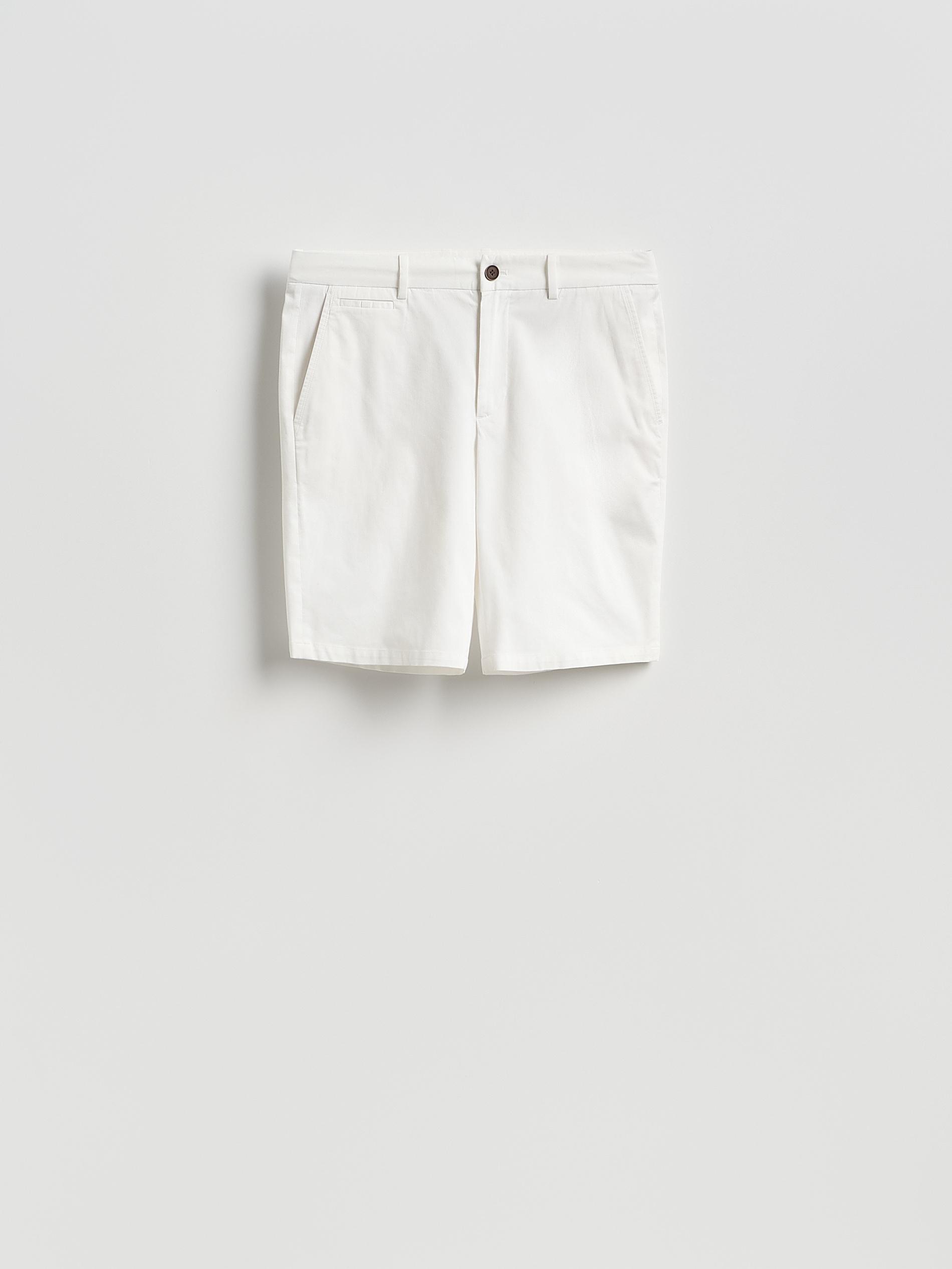 White Regular Shorts With Lyocell, White, large image number 4