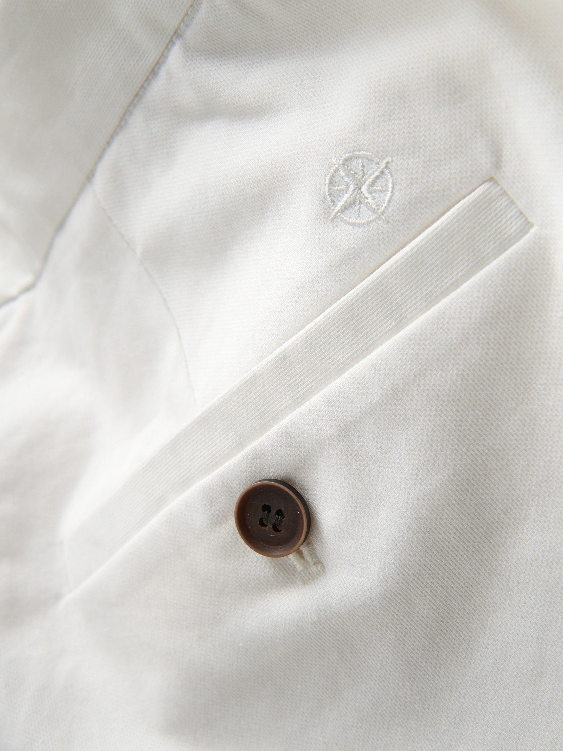 White Regular Shorts With Lyocell, White, large image number 5