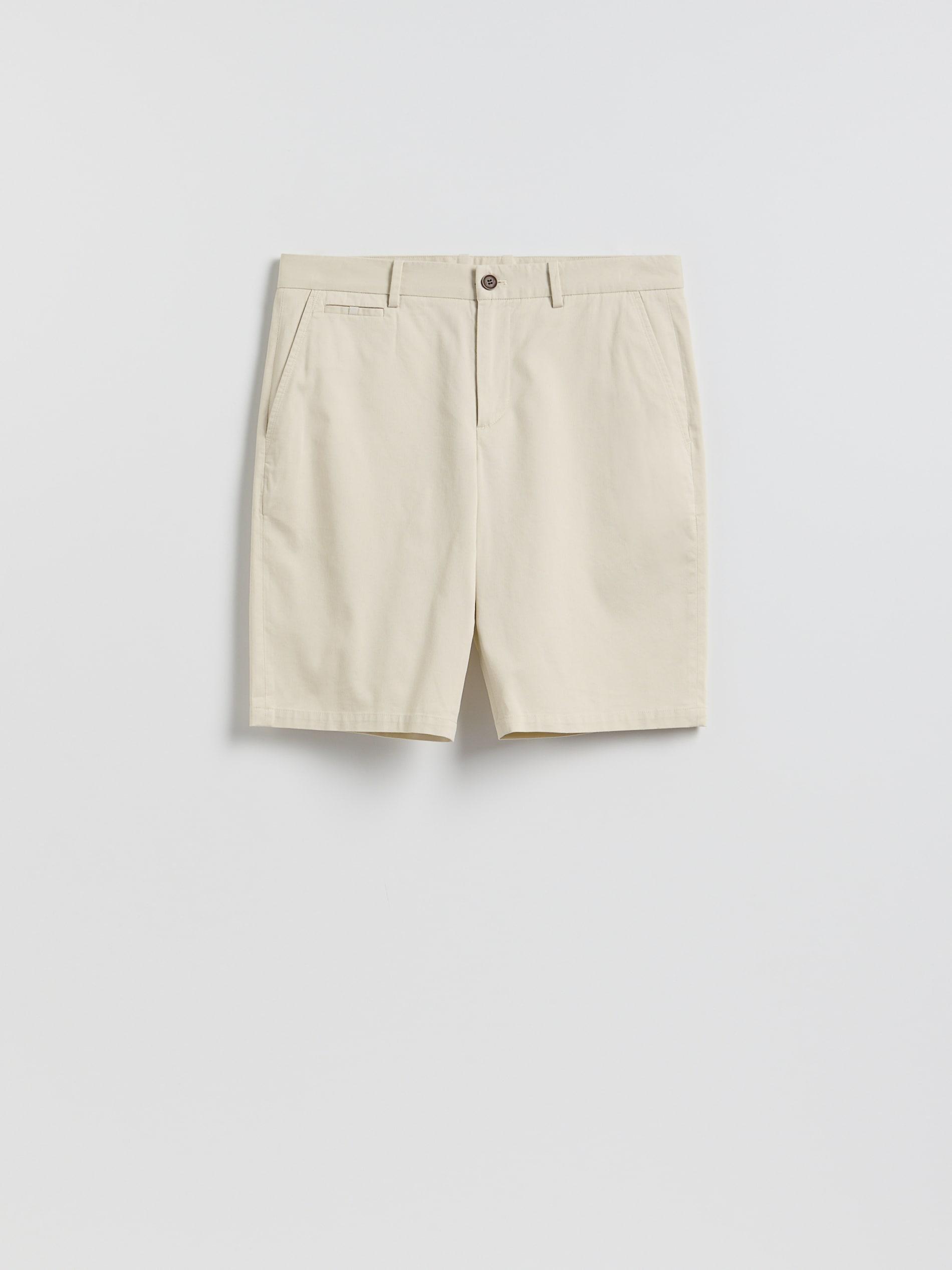 Beige Regular Shorts With Lyocell, Beige, medium