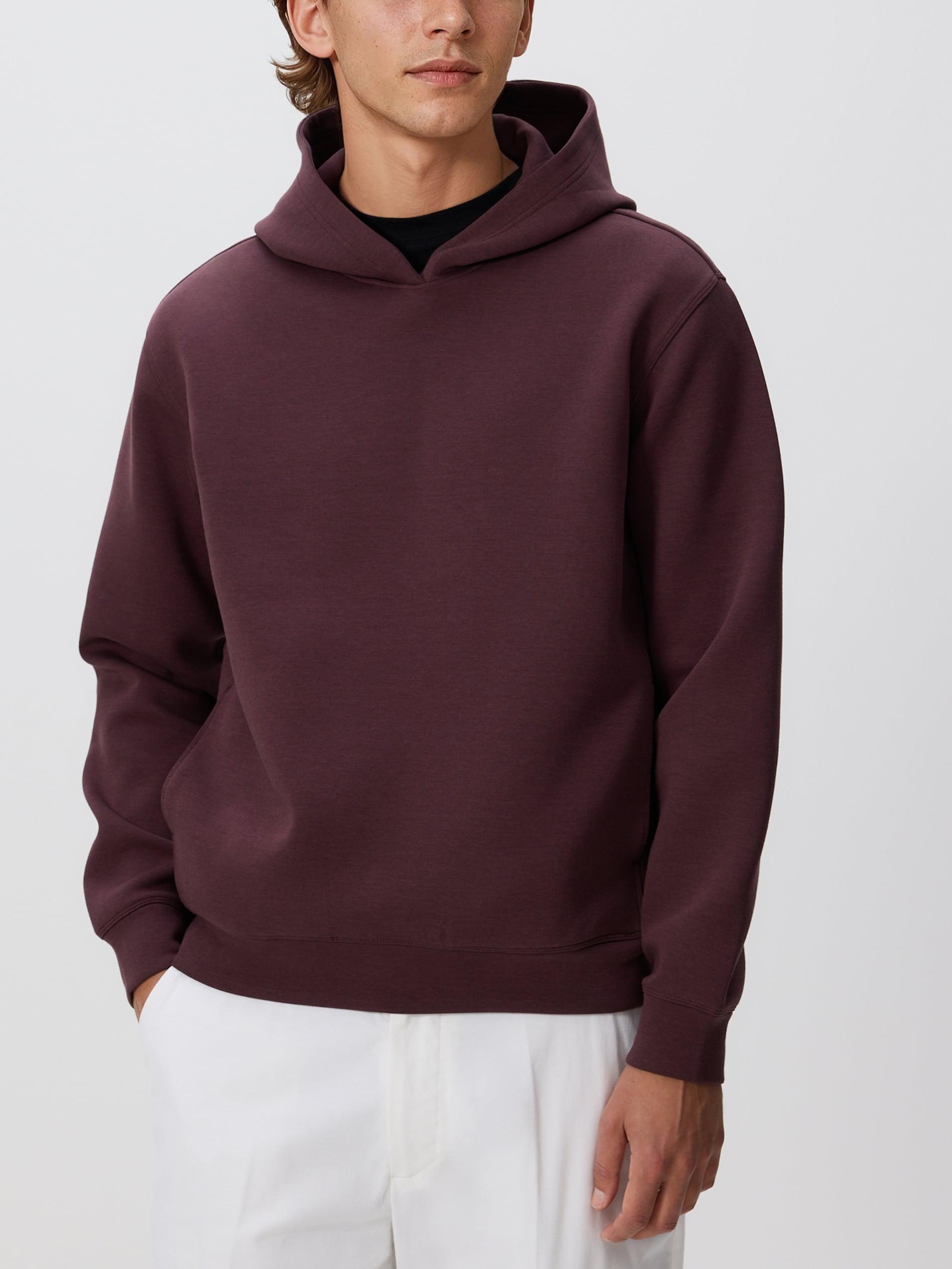 Brown Regular Fit Hoodie, Burgundy, large image number 1