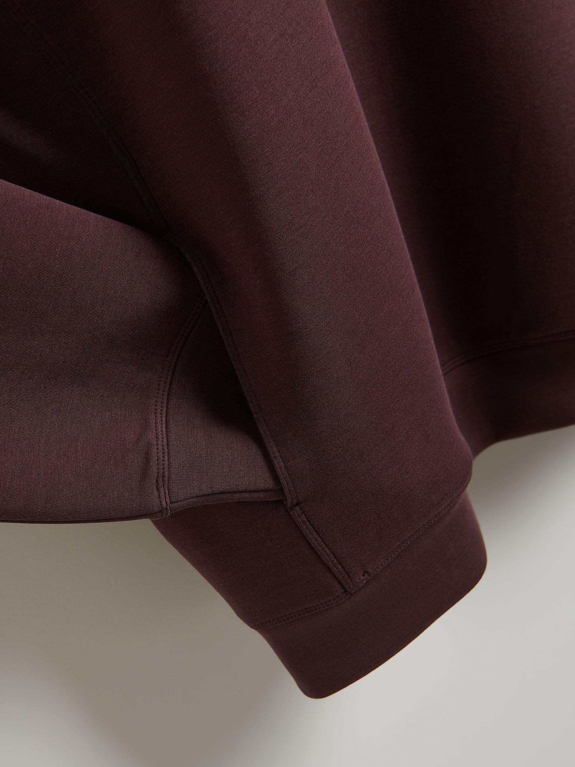 Brown Regular Fit Hoodie, Burgundy, large image number 5