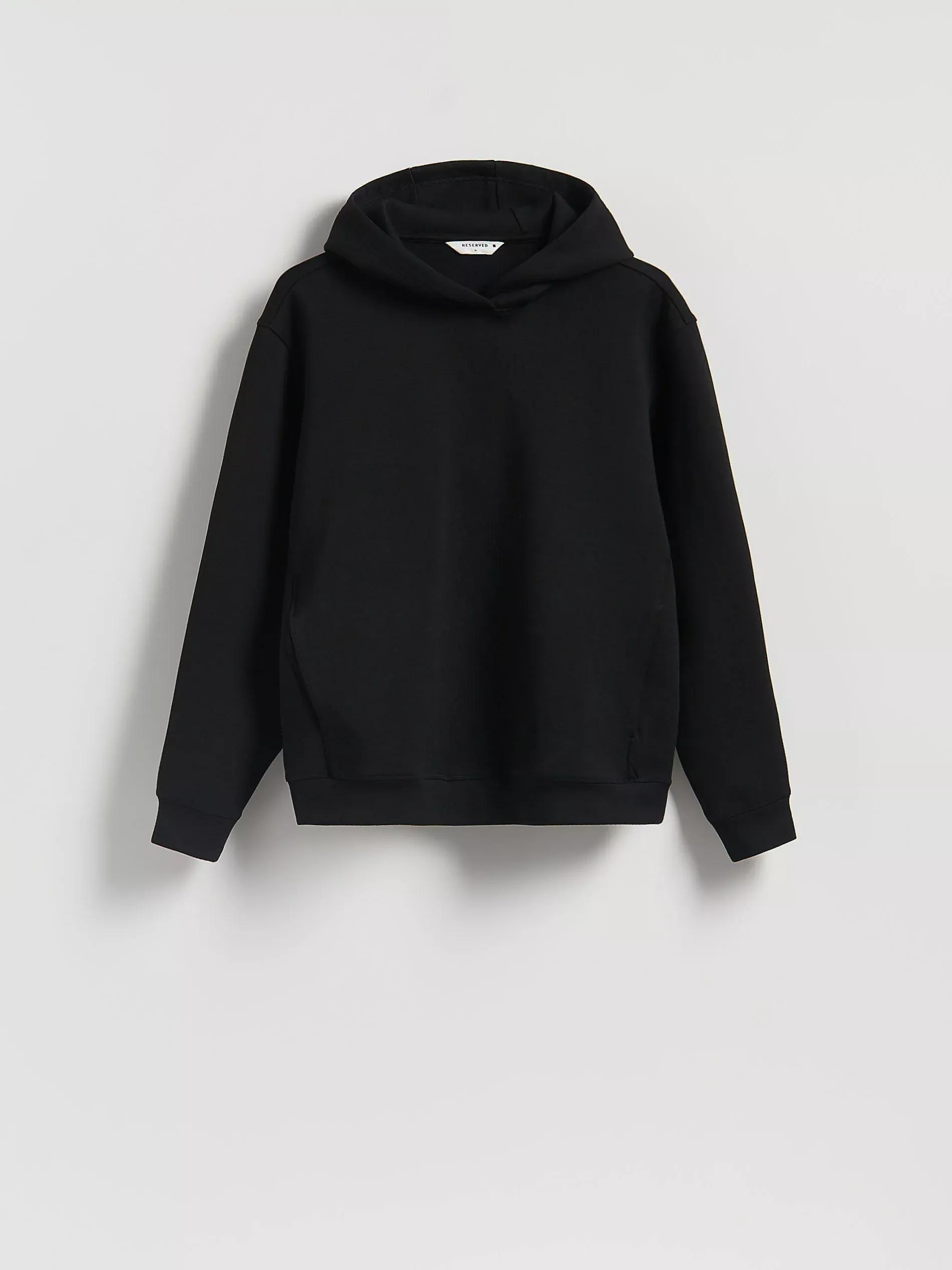 Black Regular Fit Hoodie, Black, large image number 0