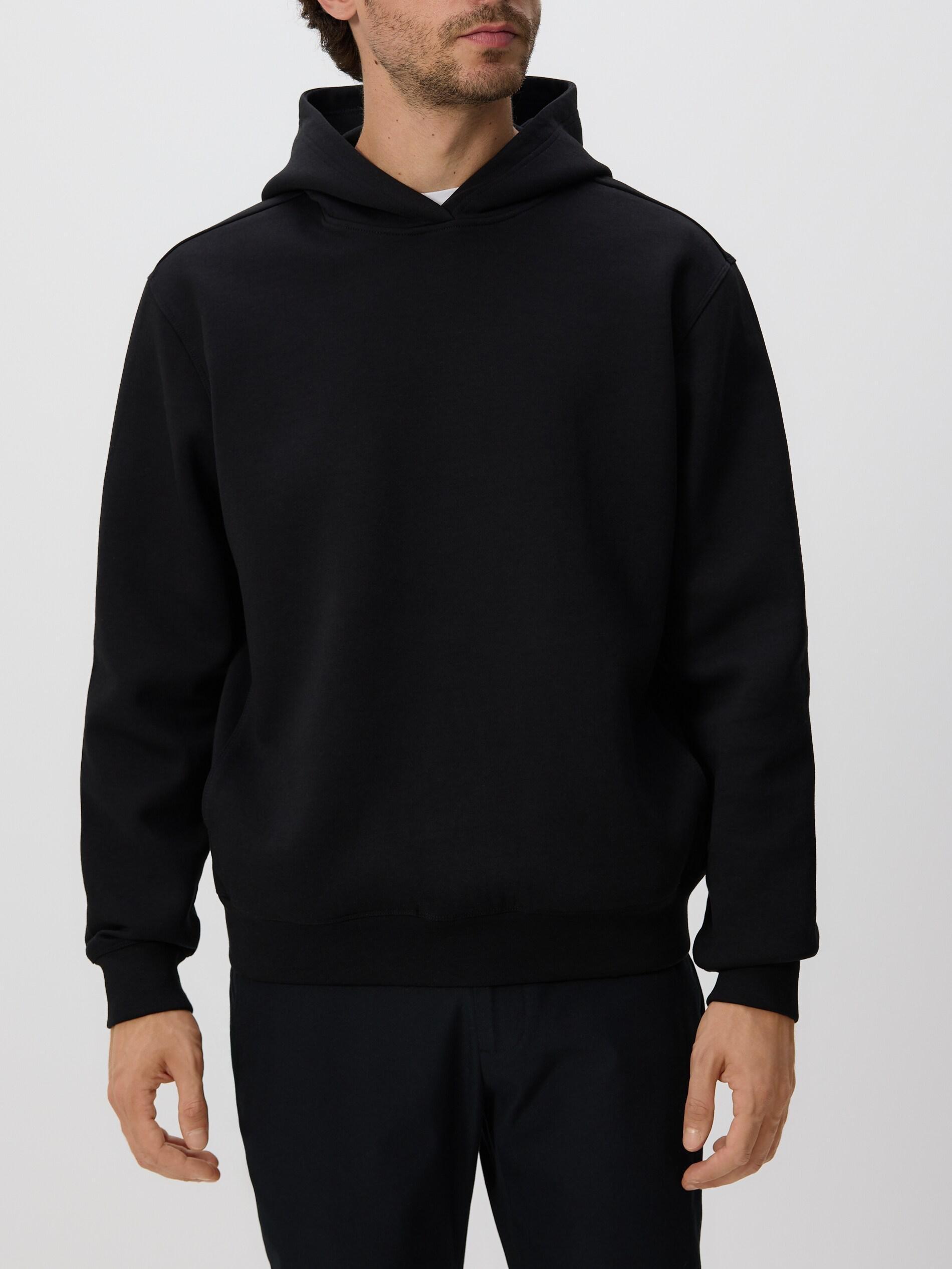 Black Regular Fit Hoodie, Black, medium