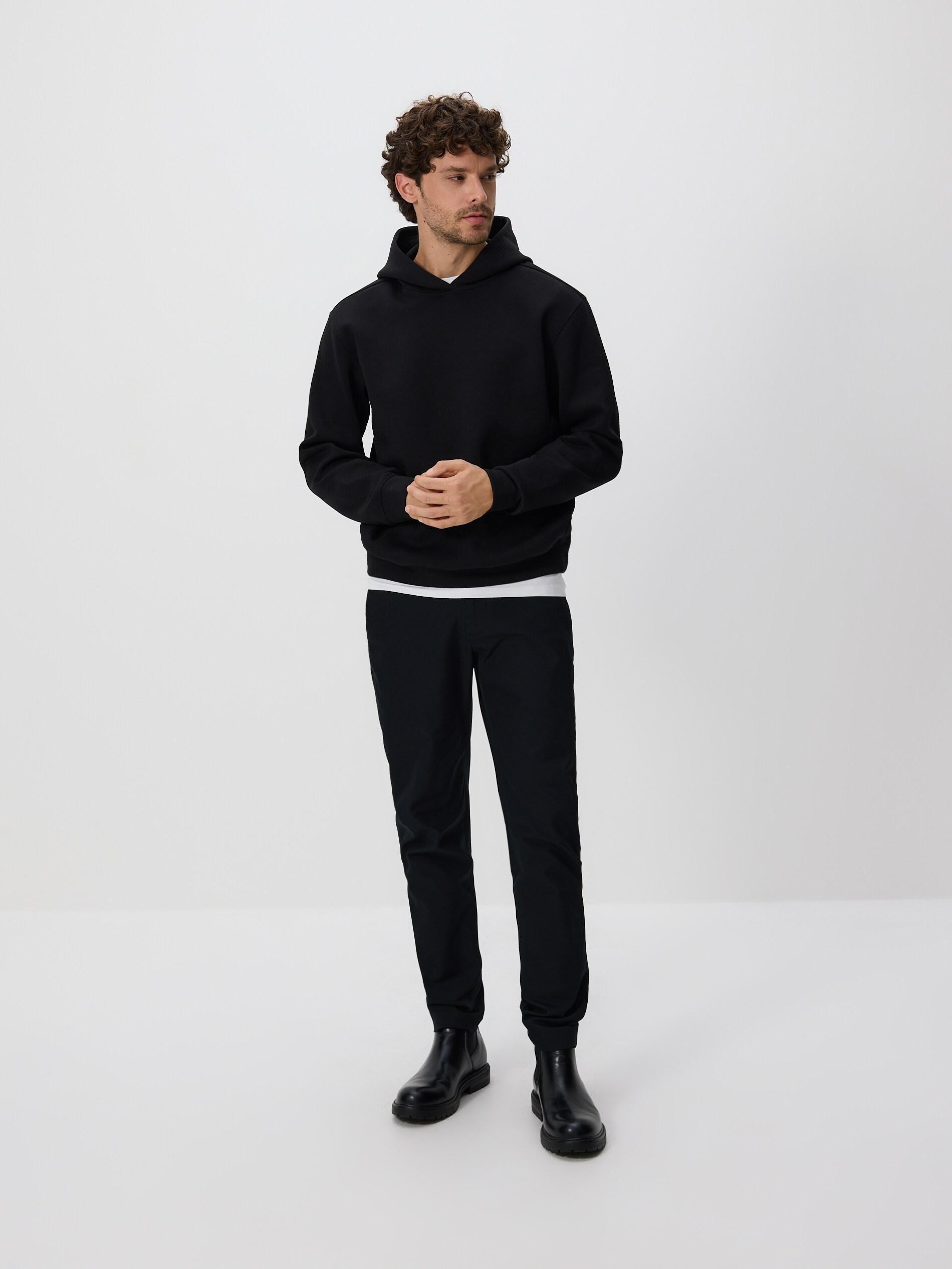 Black Regular Fit Hoodie, Black, medium