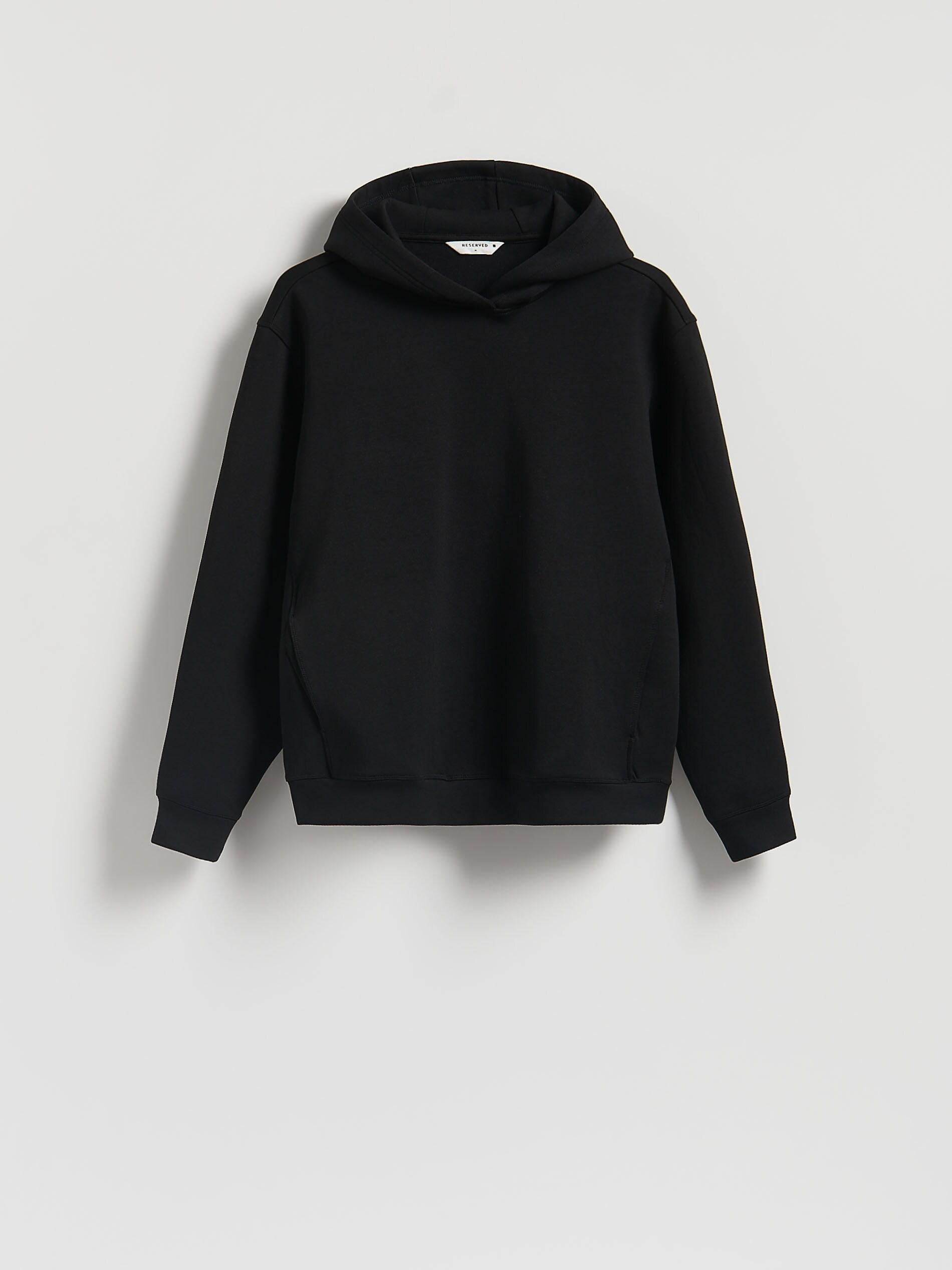 Black Regular Fit Hoodie, Black, large image number 4
