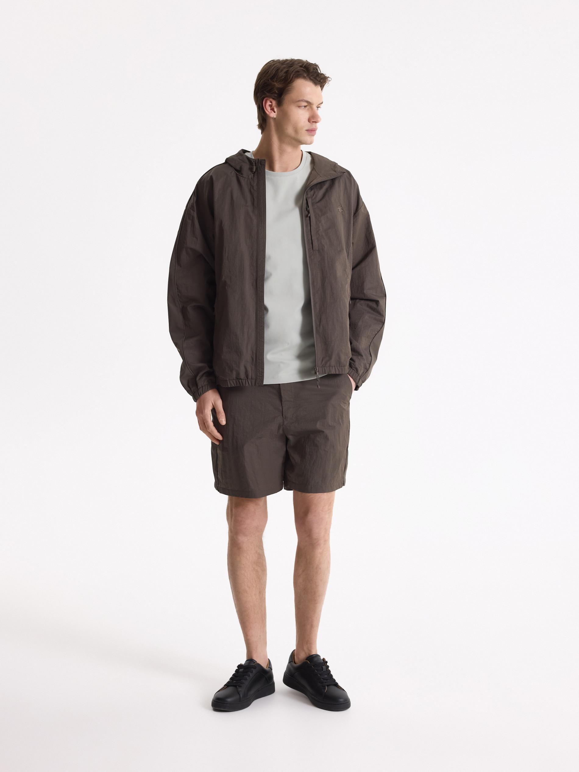 Brown Plain Loose Shorts, Brown, large image number 2