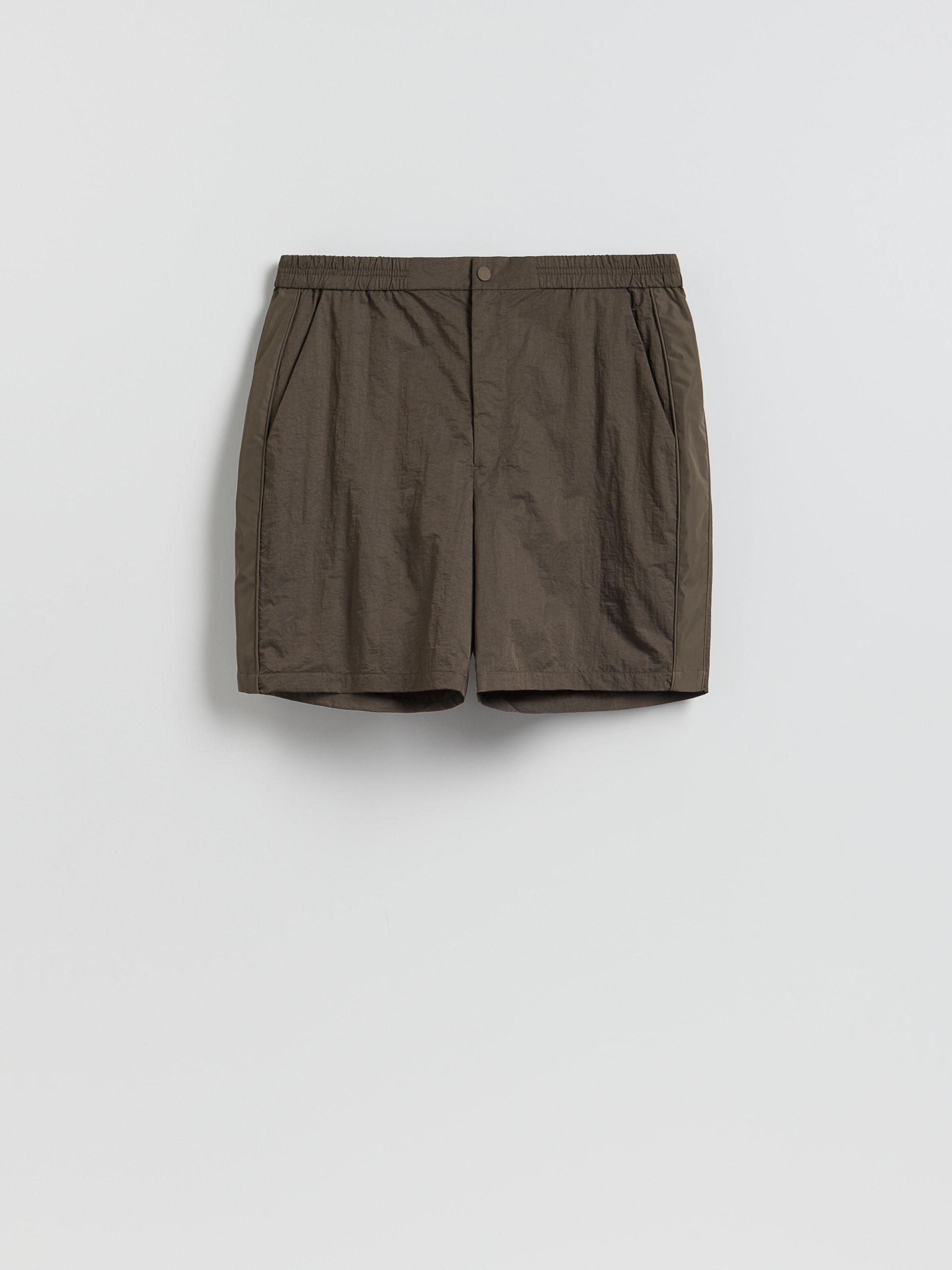 Brown Plain Loose Shorts, Brown, large image number 3