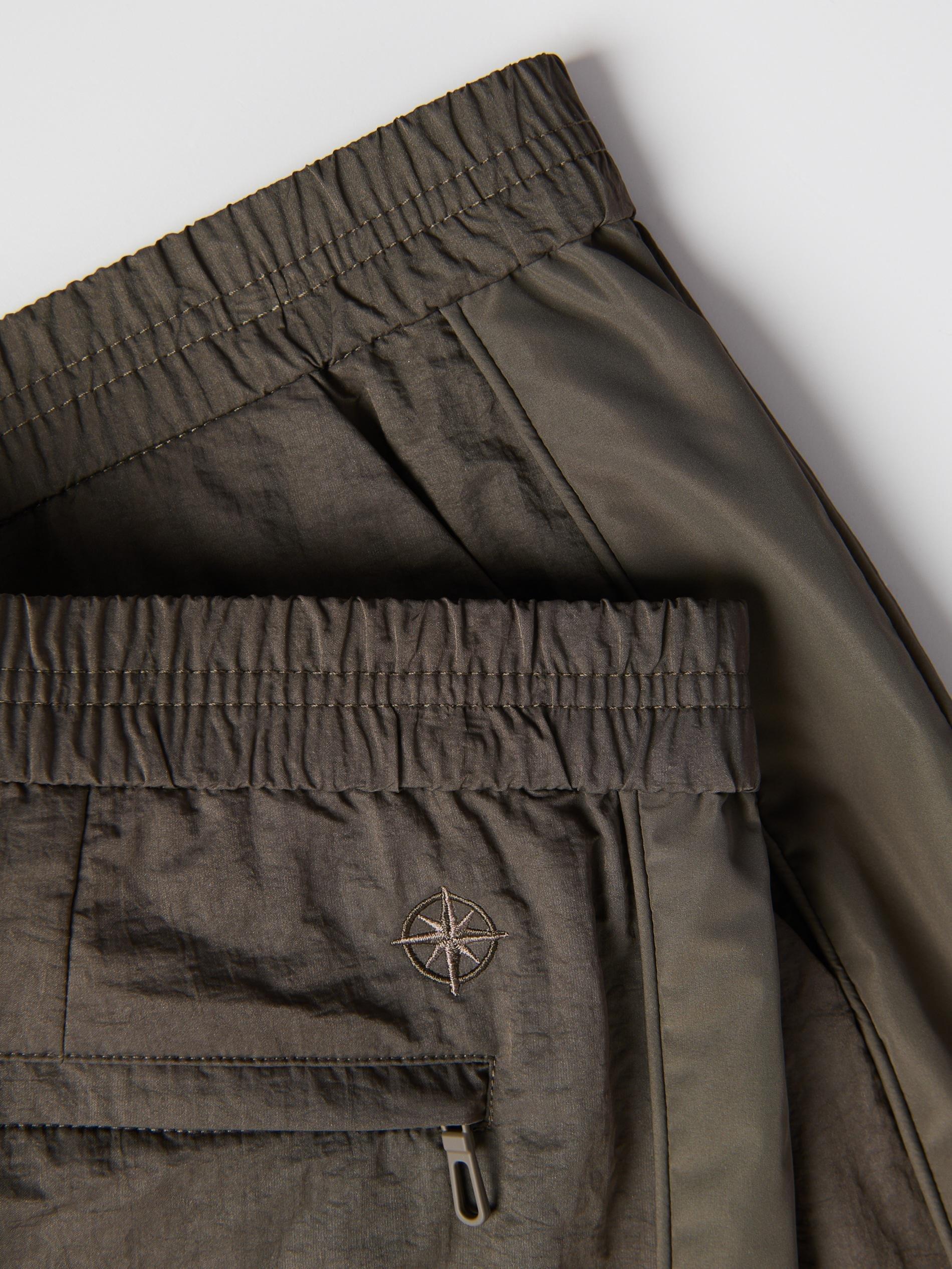 Brown Plain Loose Shorts, Brown, large image number 4
