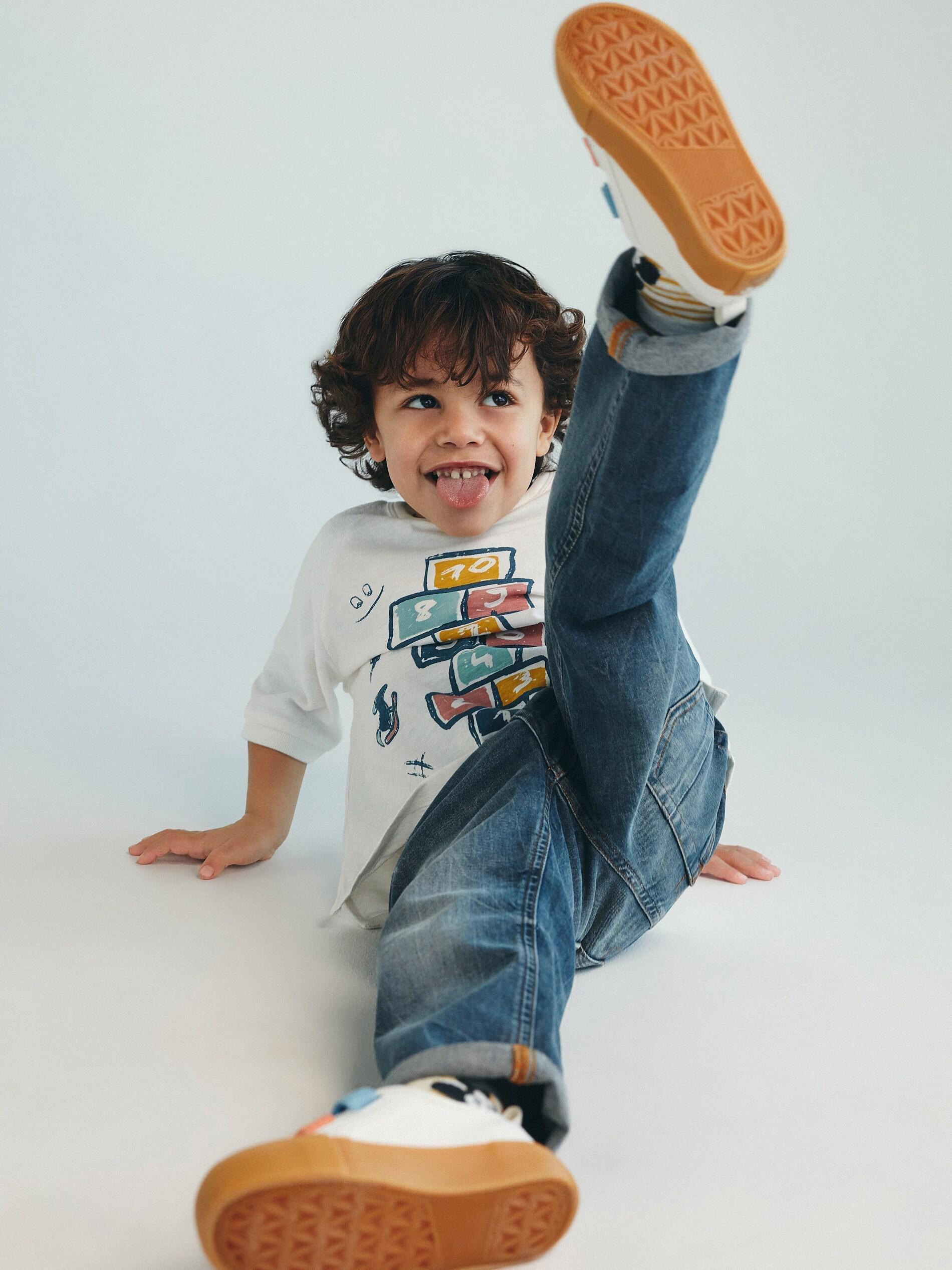 Navy Blue Regular Stretch Jeans, Boys, , large image number 2