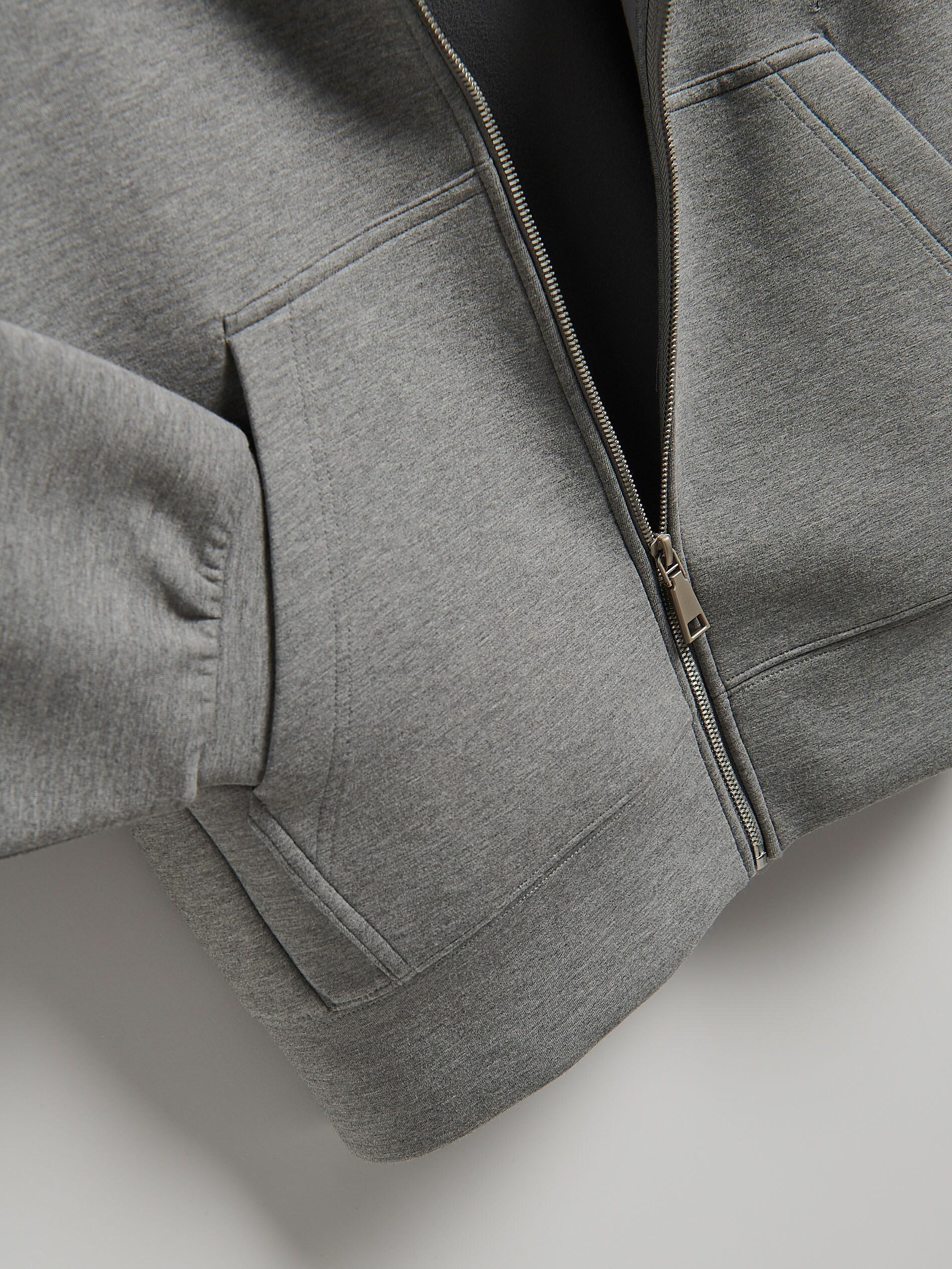 Grey Plain Hoodie, Light grey, large image number 5