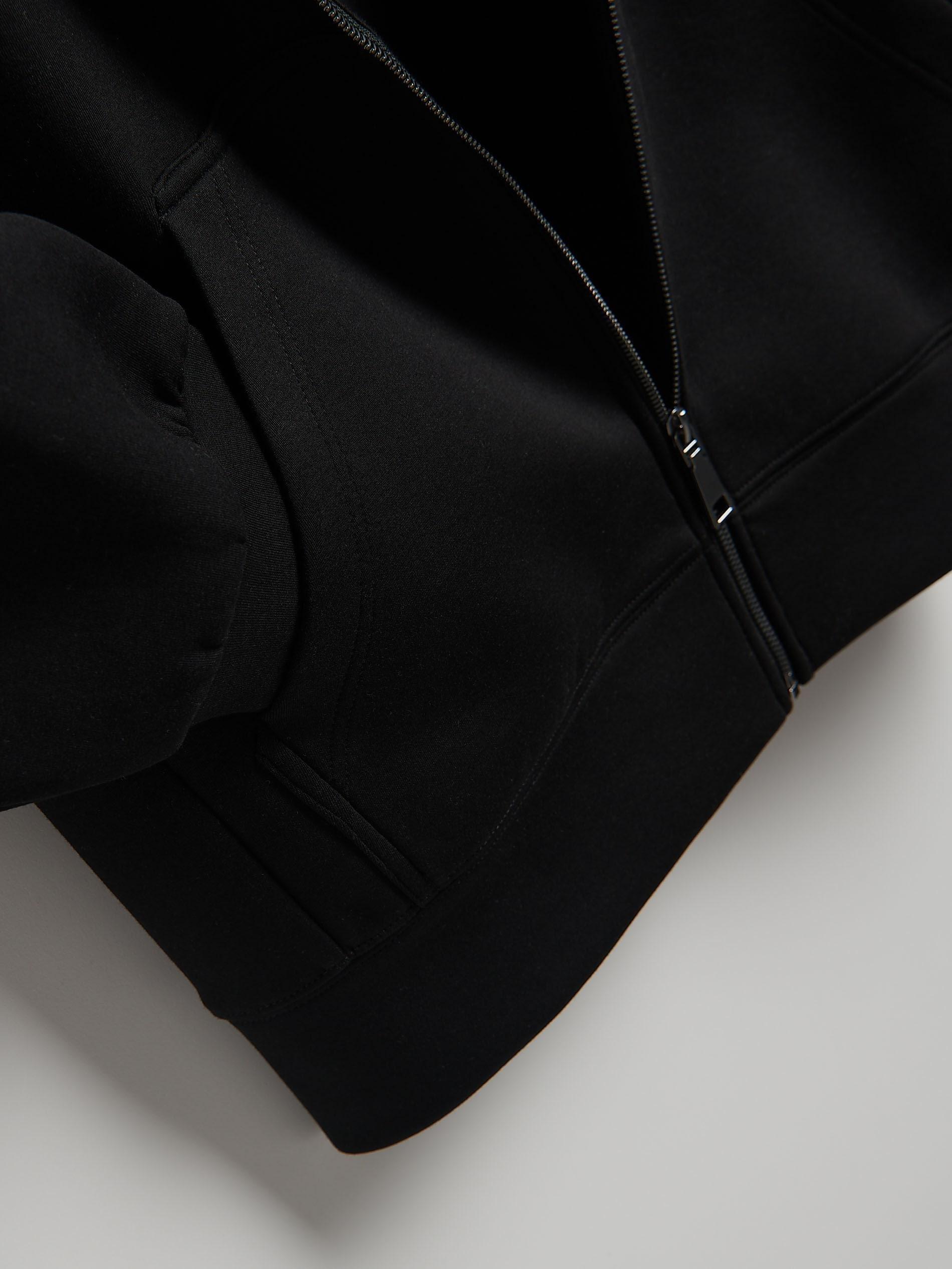 Black Plain Hoodie, Black, large image number 5