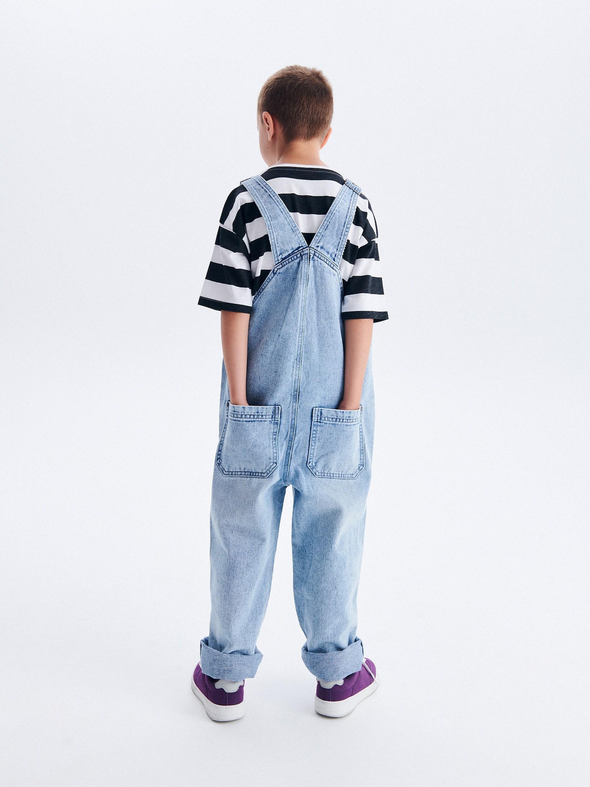 Blue Denim Dungarees, Kids Boys, , large image number 2