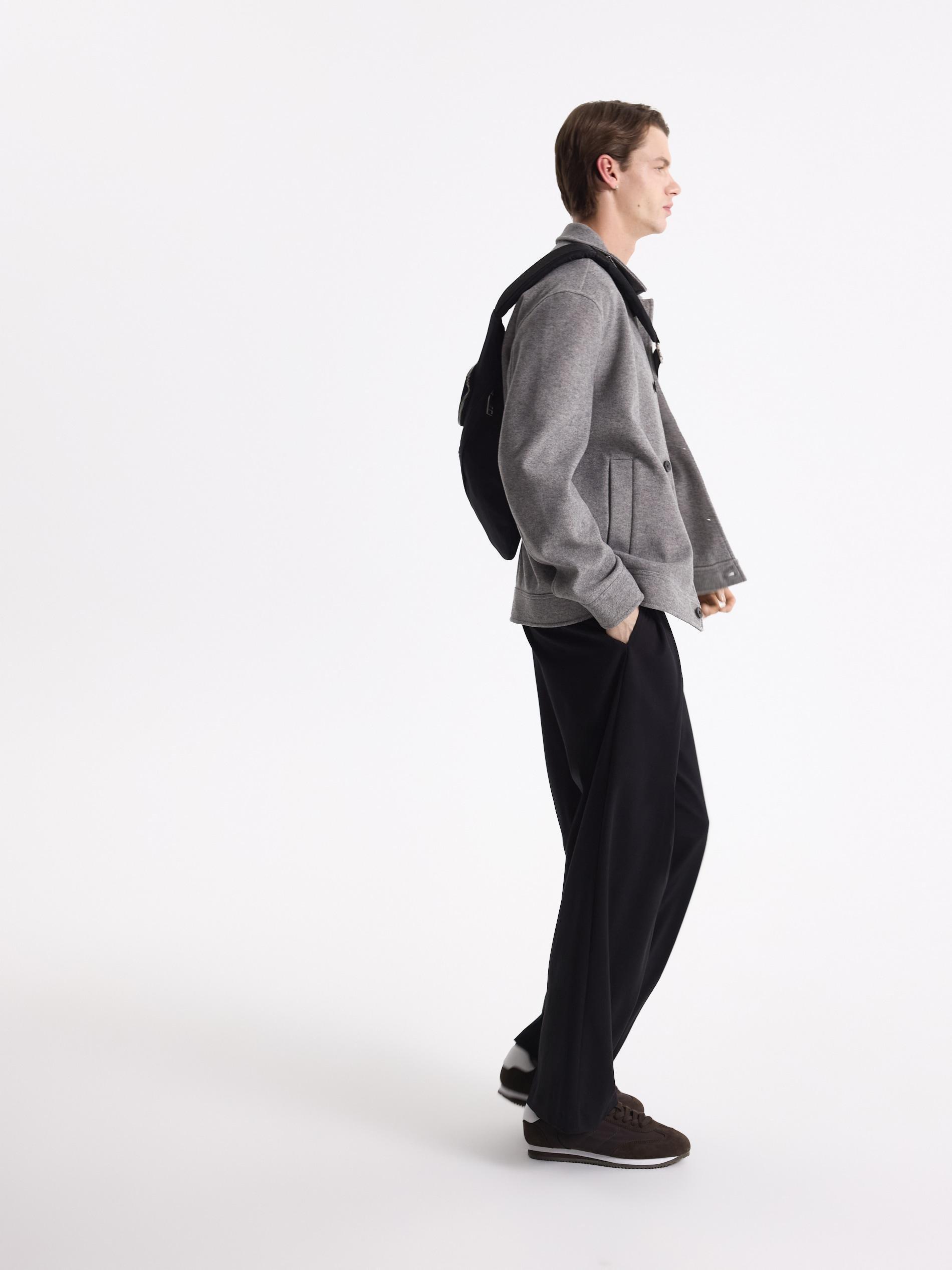 Grey Shacket With Collar, Light grey, large image number 2