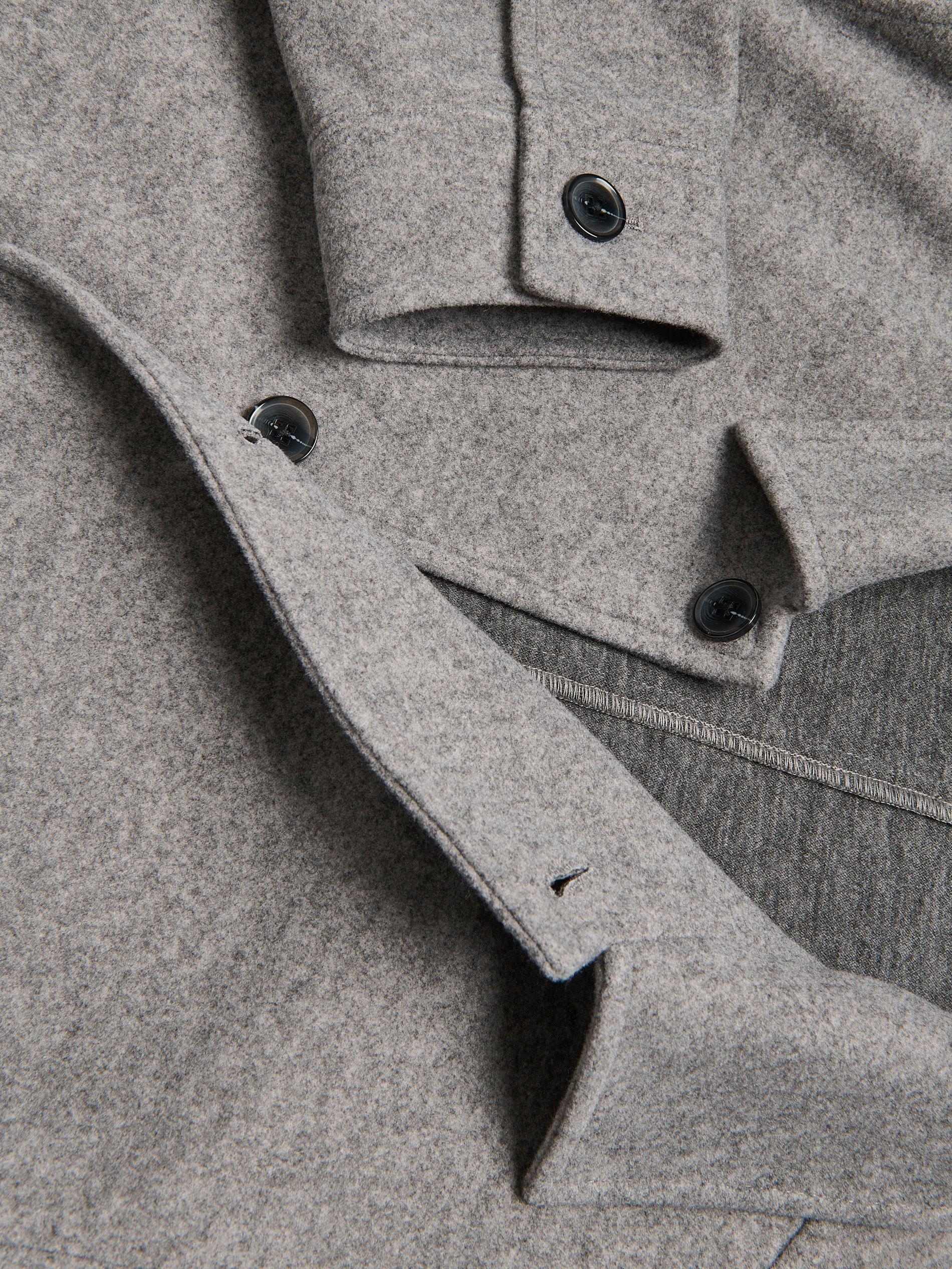 Grey Shacket With Collar, Light grey, large image number 5
