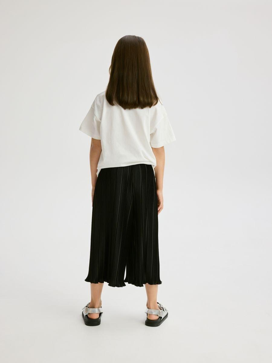 Black Pleated Culottes, , large image number 1
