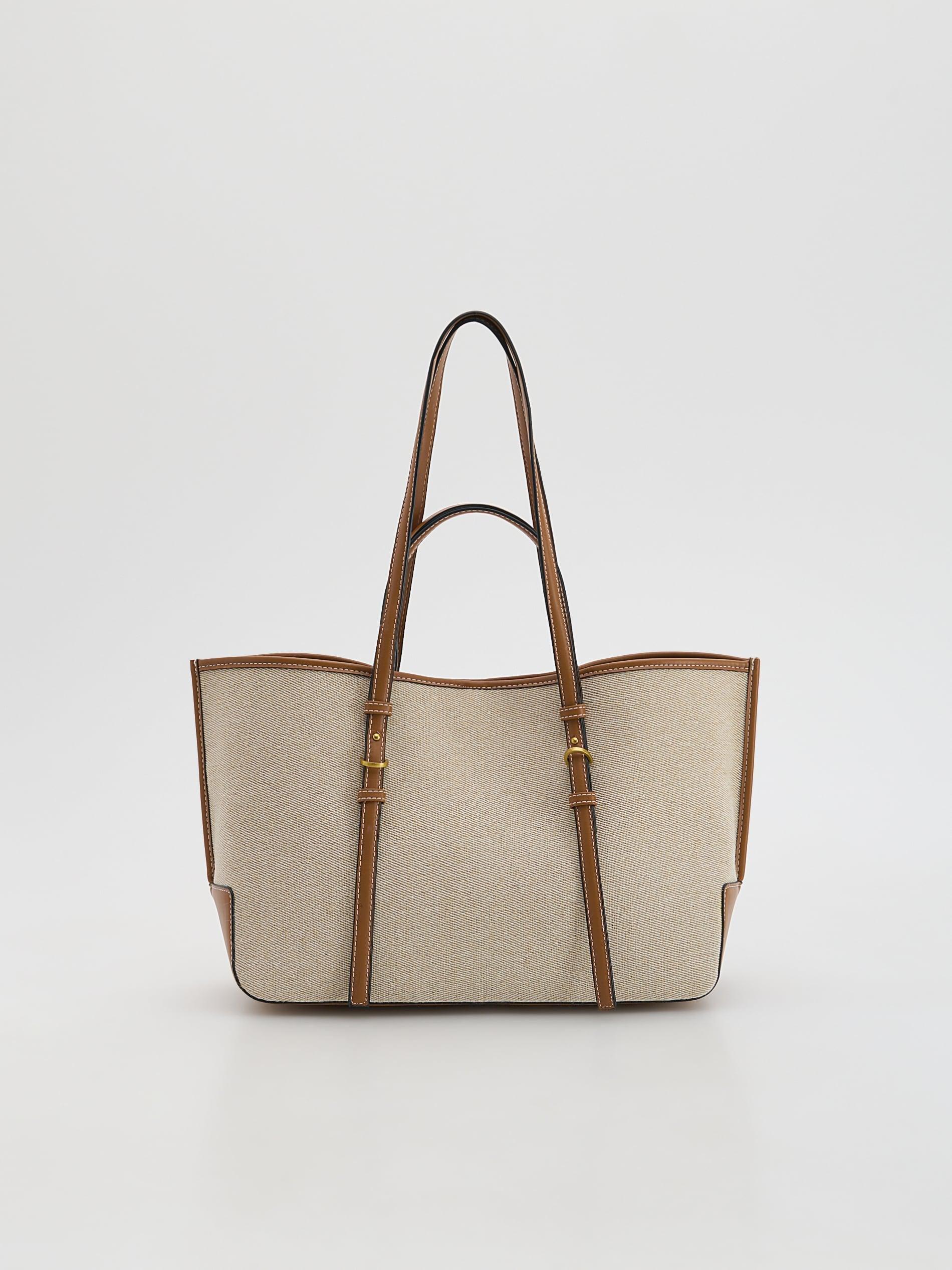 Brown Shopper Bag, Brown, large image number 0