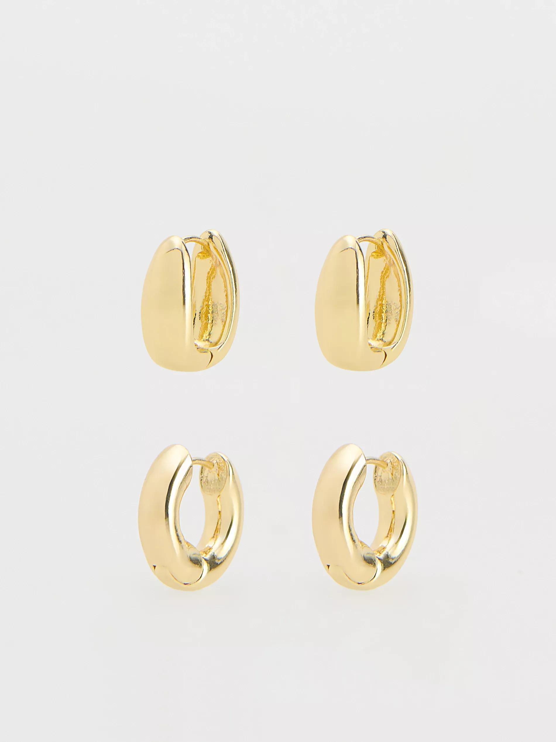 Golden Earrings Set, Golden, large image number 0