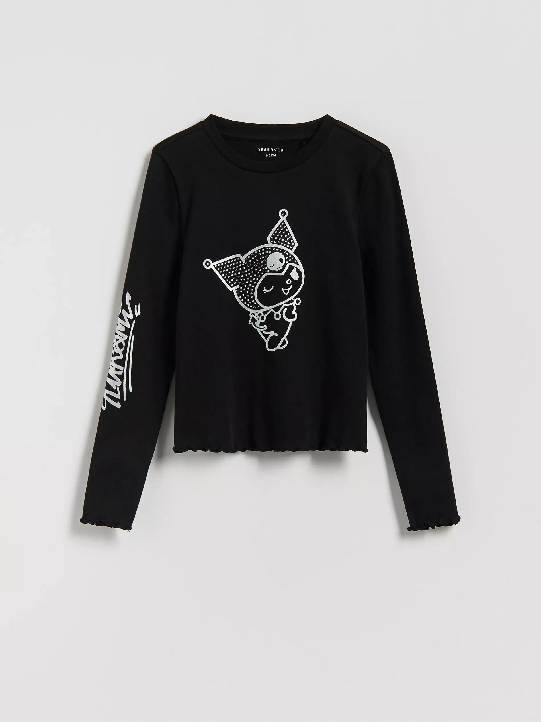 Black Blouse, Kids Girl, Black, large image number 0