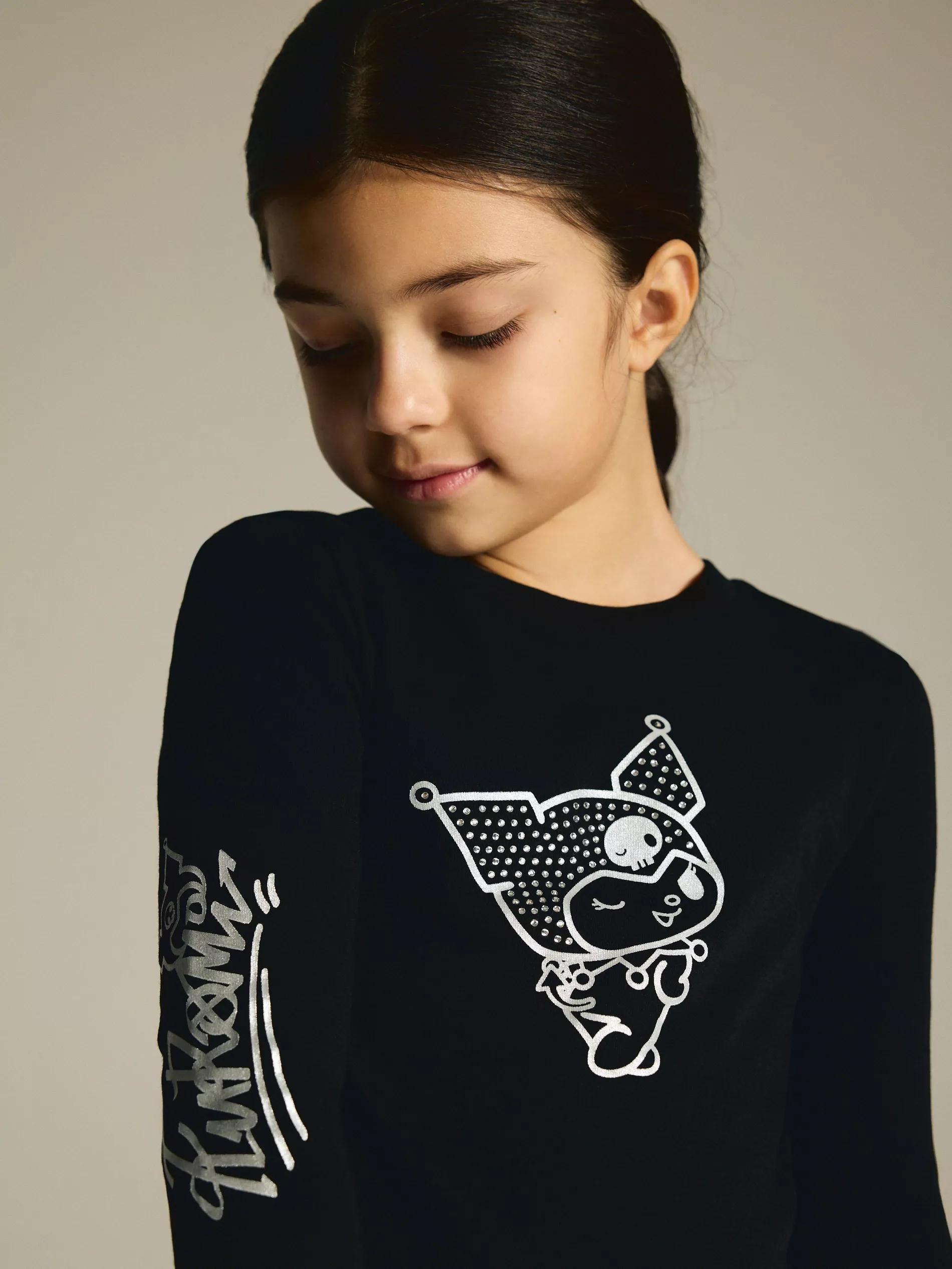 Black Blouse, Kids Girl, Black, large image number 4