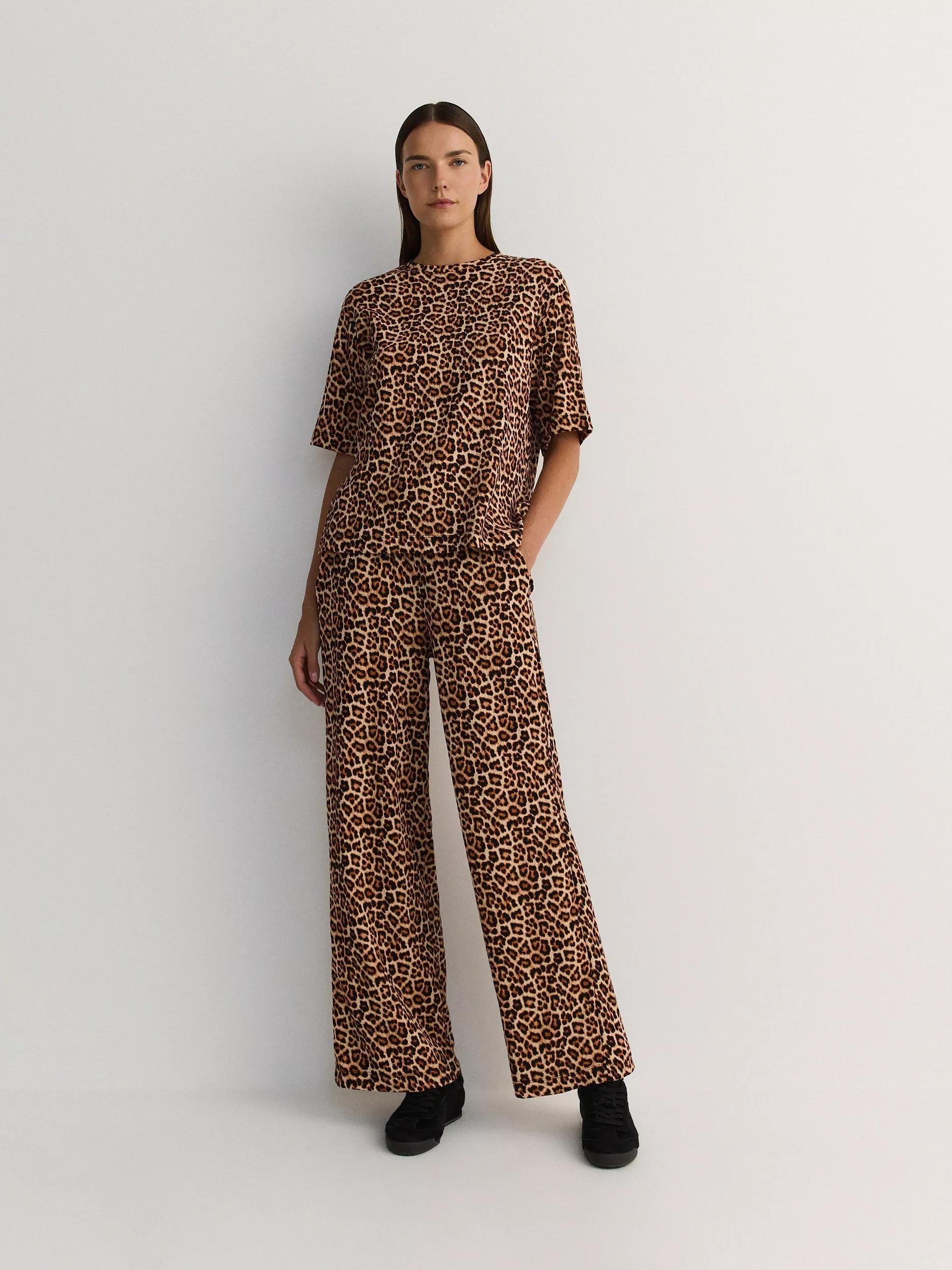 Multicolour Patterned Trousers, , large image number 1