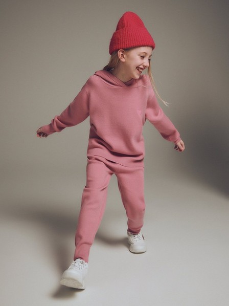 Reserved - Dusty Rose Knitted Pants, Kids Girl