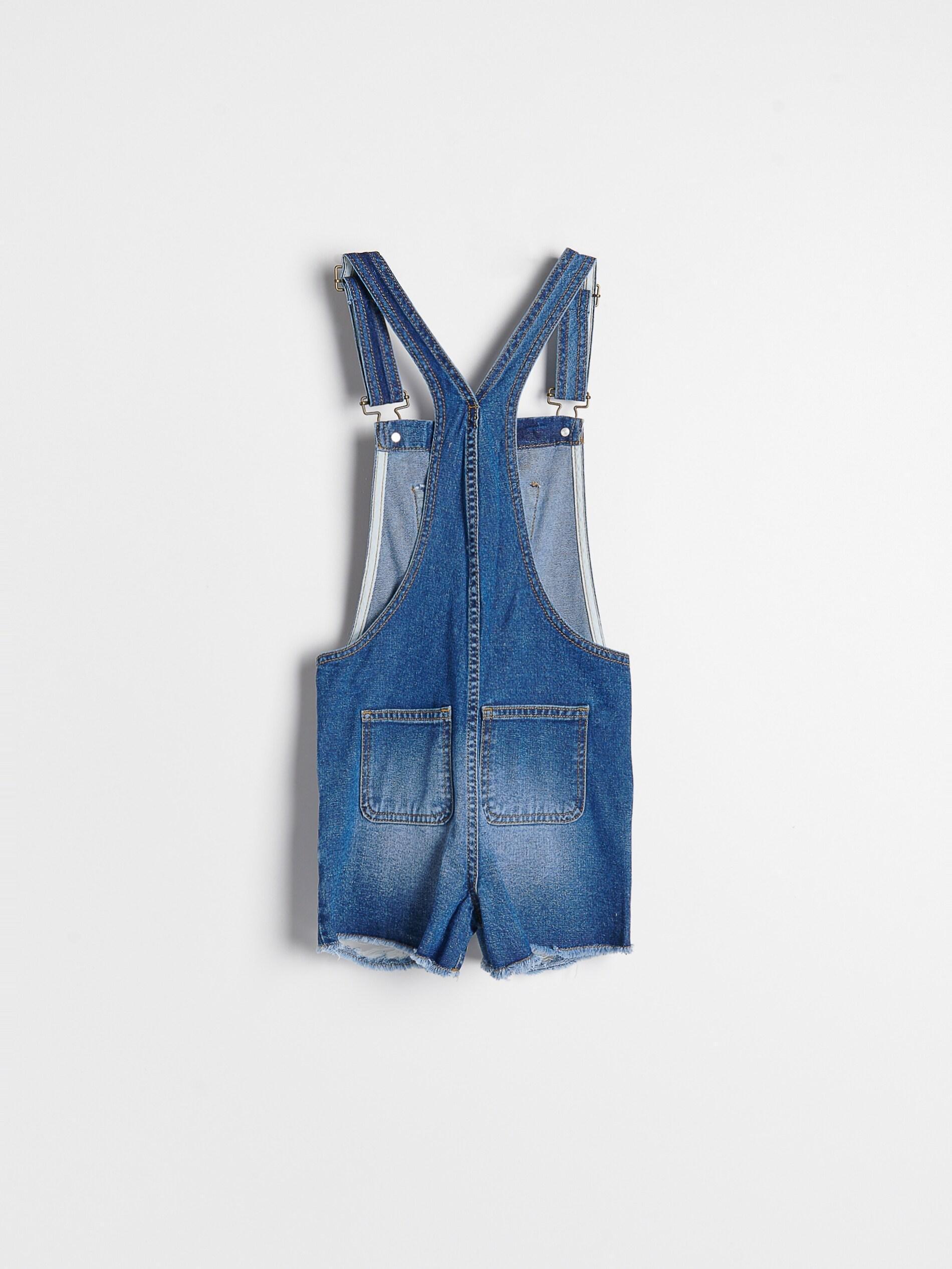 Blue Classic Denim Dungarees, Kids Girls, , large image number 4