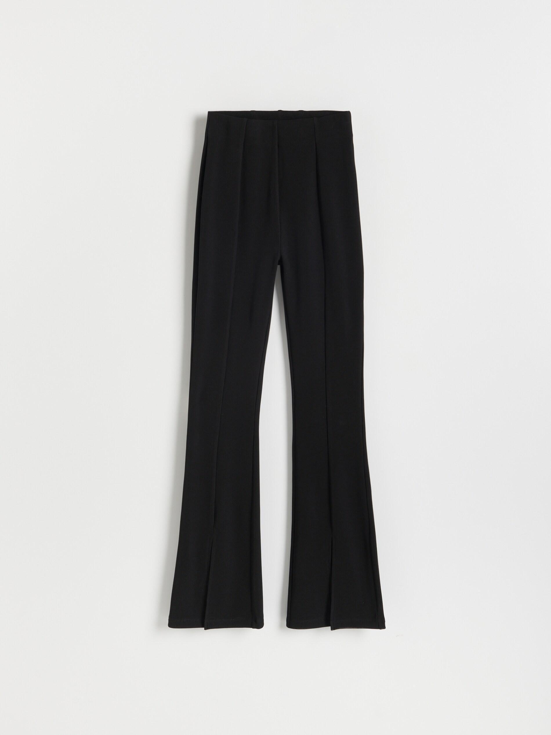 Beige Flared Skinny Trousers, , large image number 2