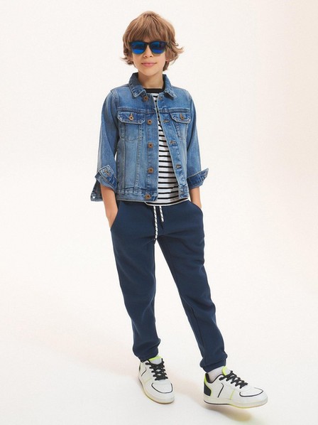 Reserved - Navy Sweatpants With Patch,Kids Boys