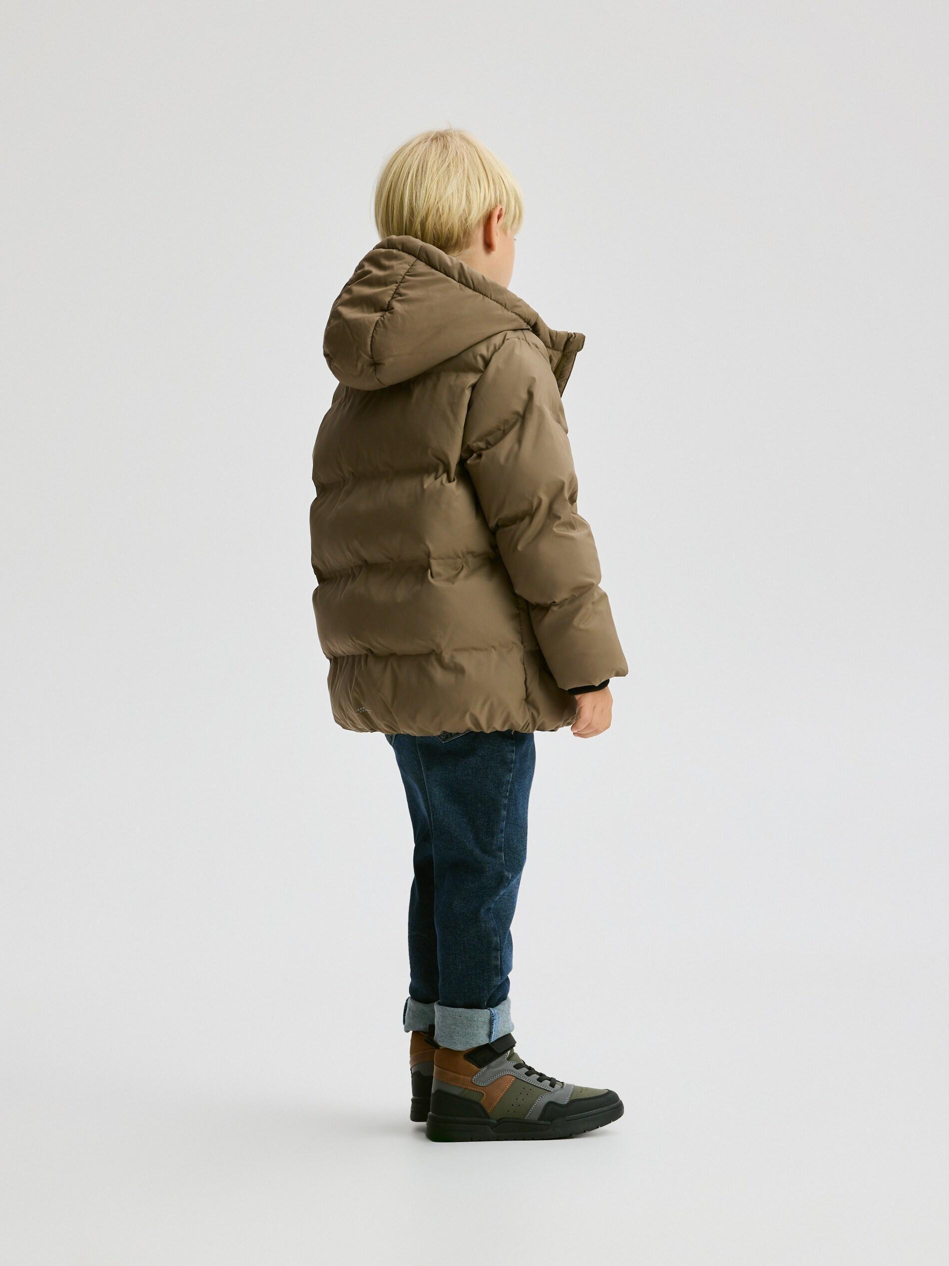 Brown Hooded Jacket, Kids Boys, Brown, large image number 4