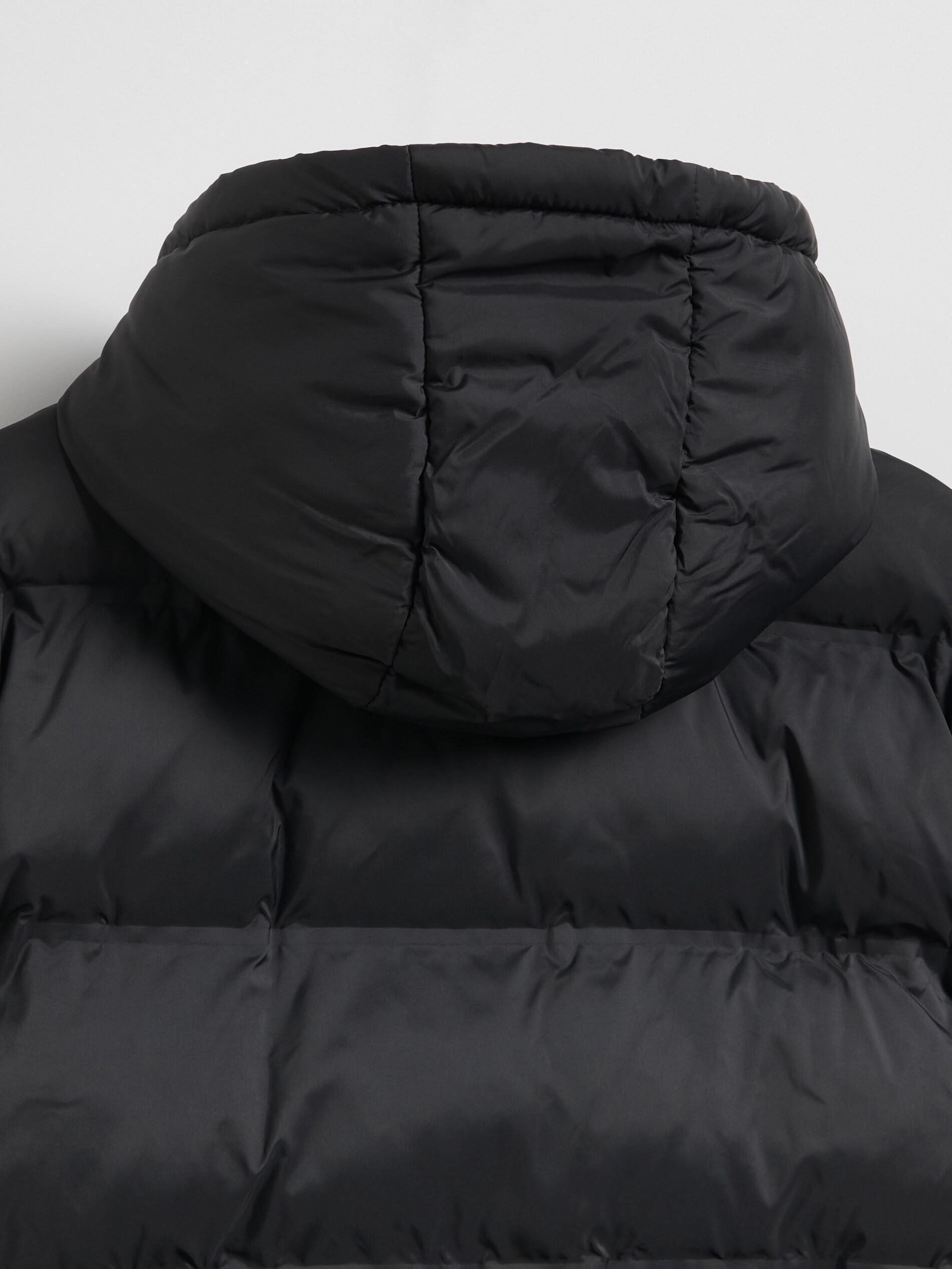 Black Hooded Jacket, Kids Boys, Black, large image number 1