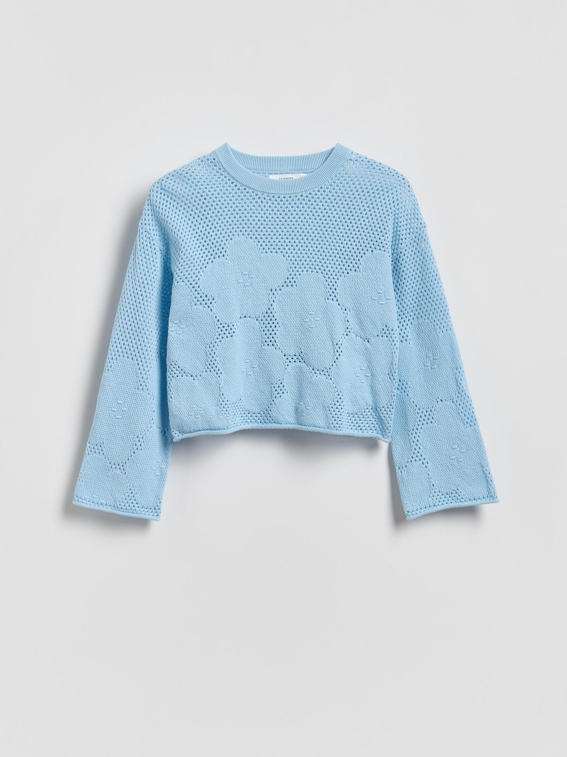 Blue Cotton Jumper, Blue, large image number 0