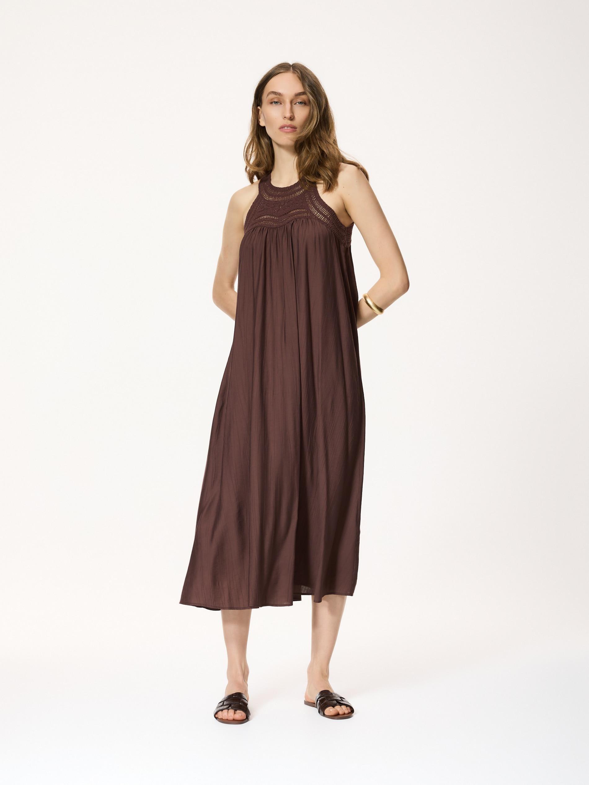 Maroon Openwork Top Dress, Burgundy, large image number 0