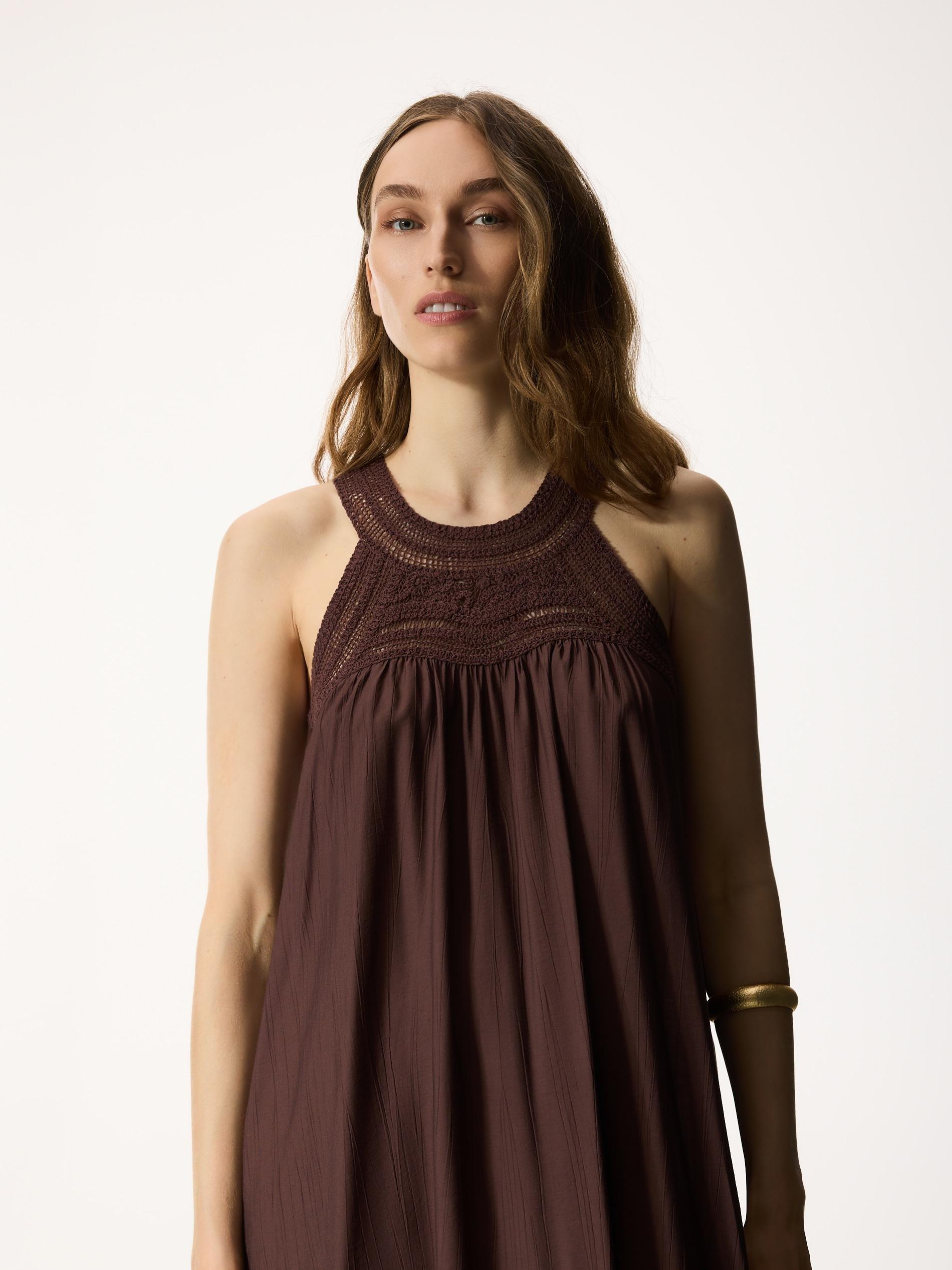 Maroon Openwork Top Dress, Burgundy, large image number 1