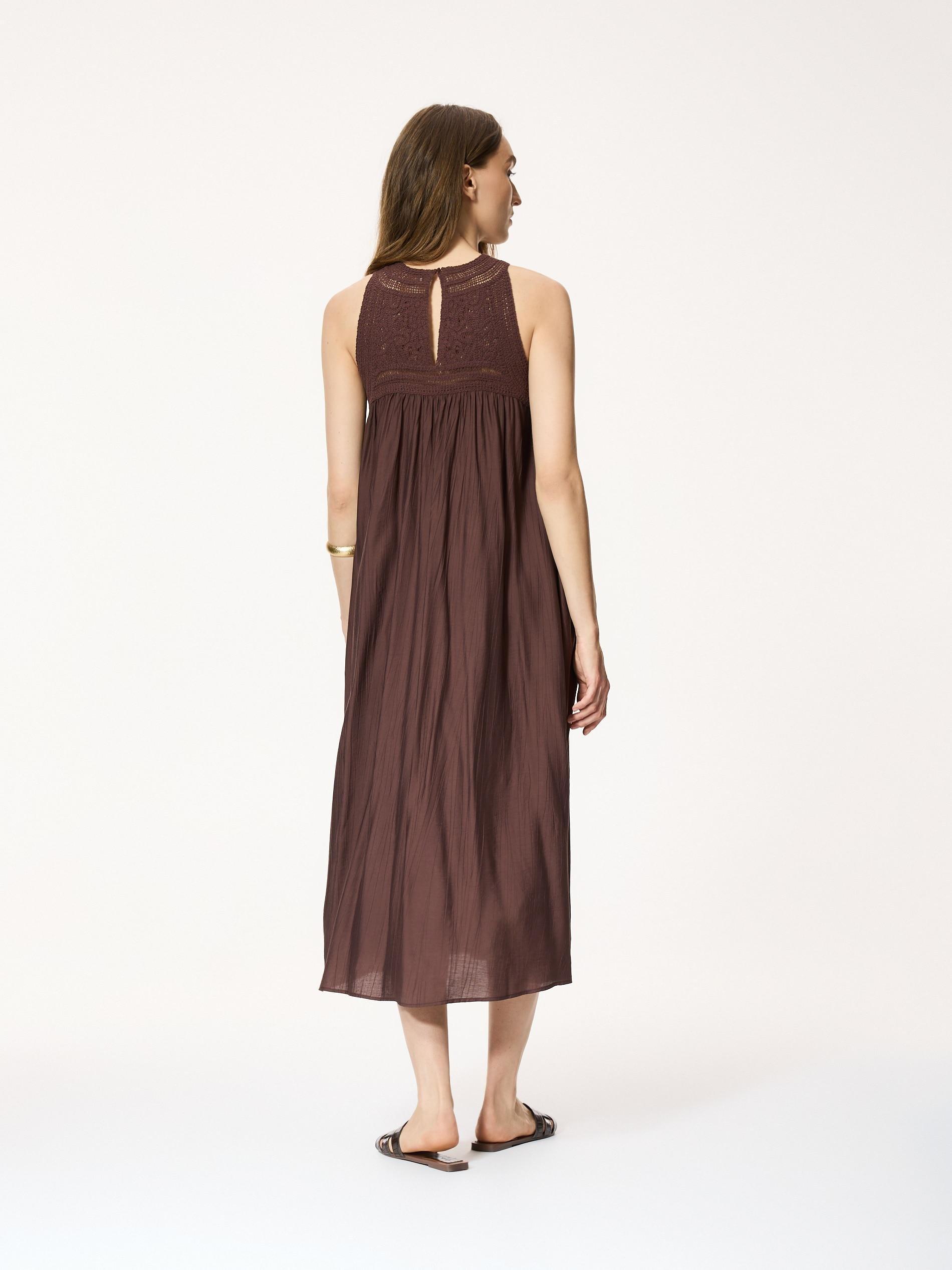Maroon Openwork Top Dress, Burgundy, large image number 2
