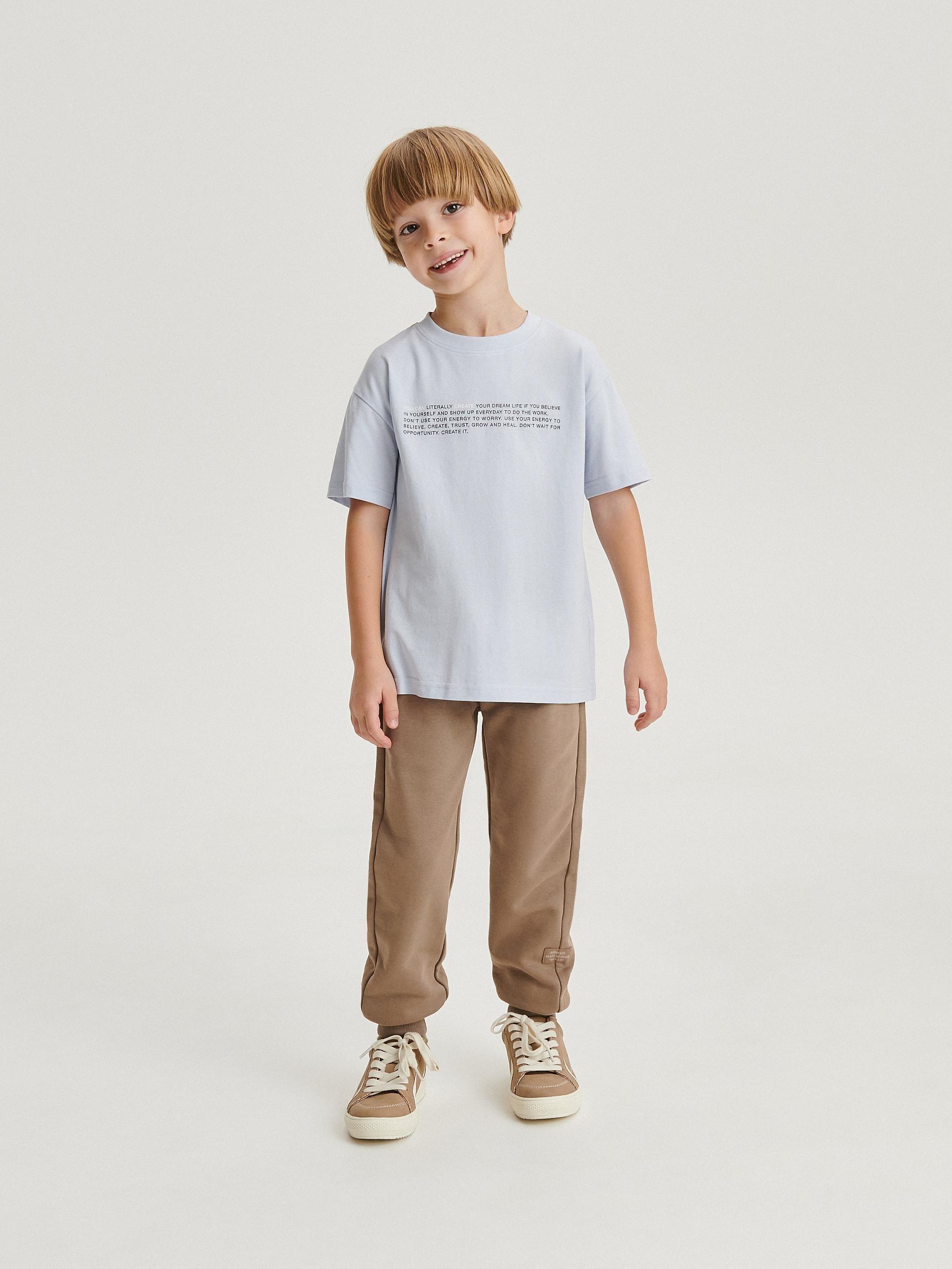 Brown Cotton Joggers, Kids Boys, , large image number 0
