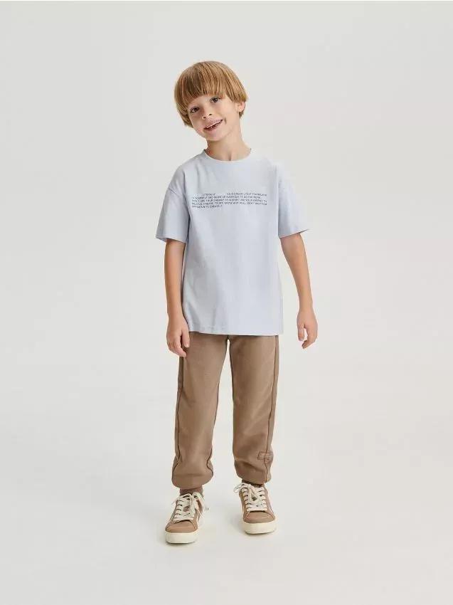 Brown Cotton Joggers, Kids Boys, , large image number 1
