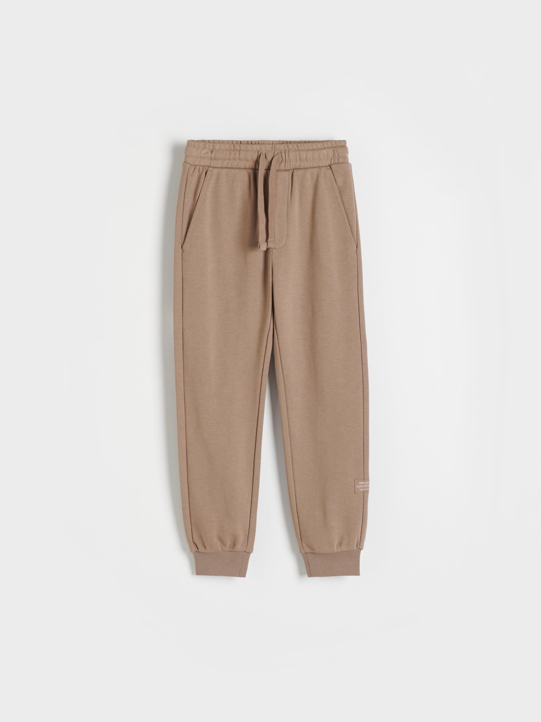 Reserved - Brown Cotton Joggers, Kids Boys