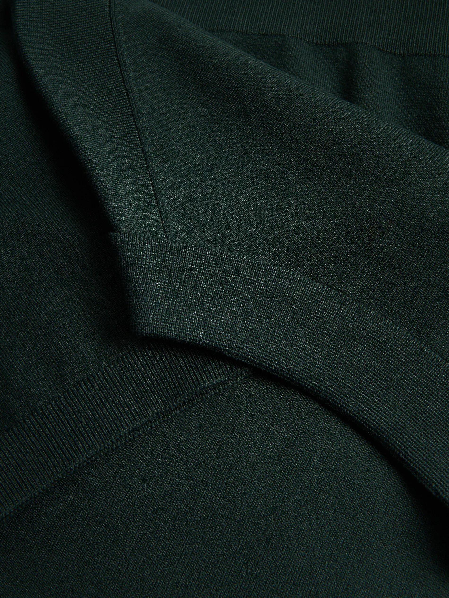 Green Viscose Rich Polo Jumper, , large image number 5