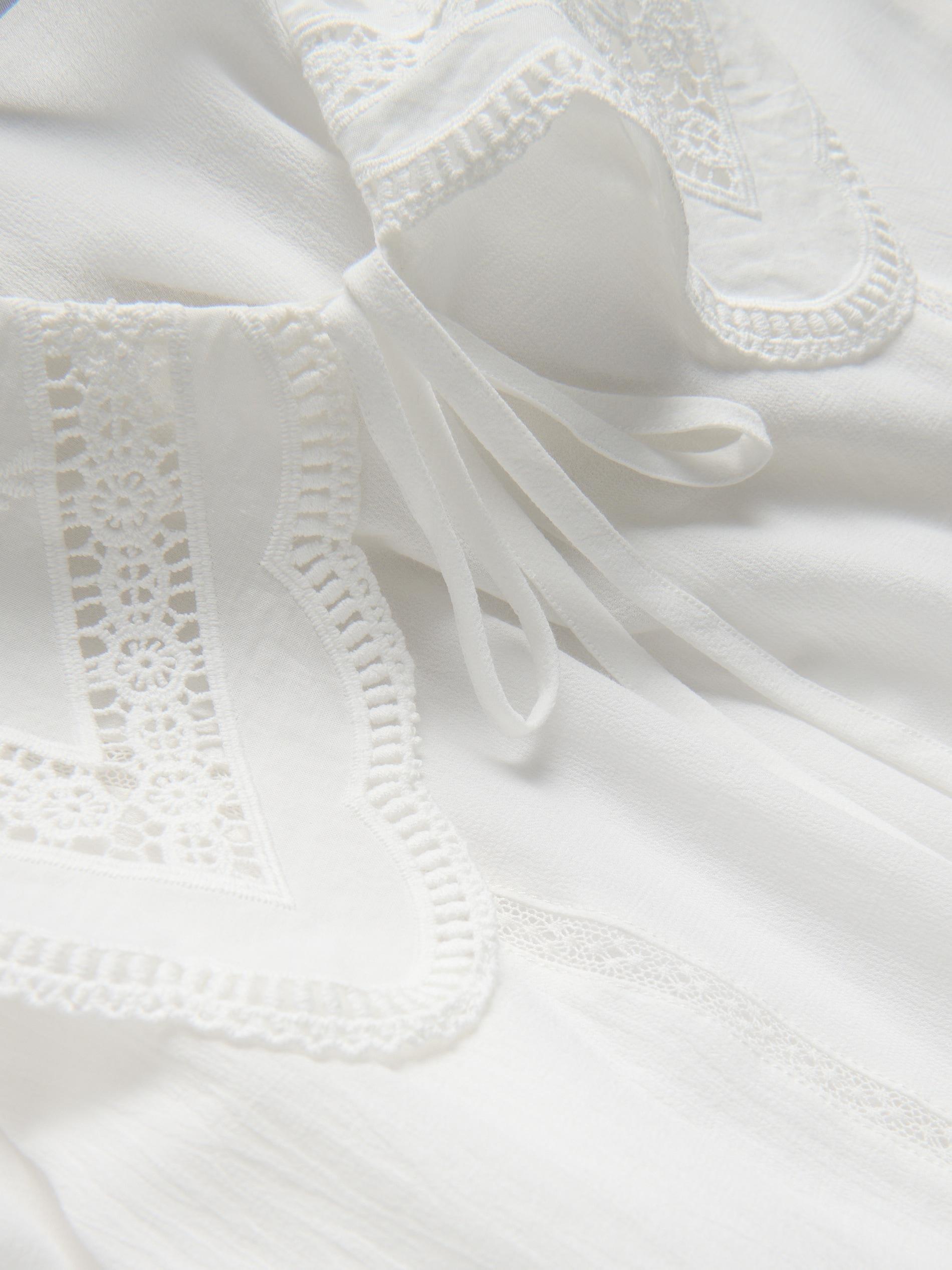 White Top With Collar, White, large image number 5