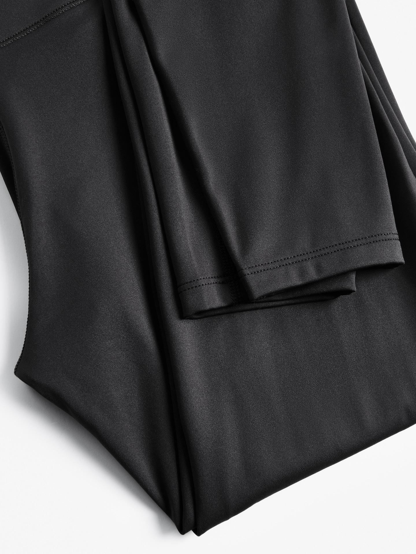 Black Warm-Lined Leggings, Black, large image number 4