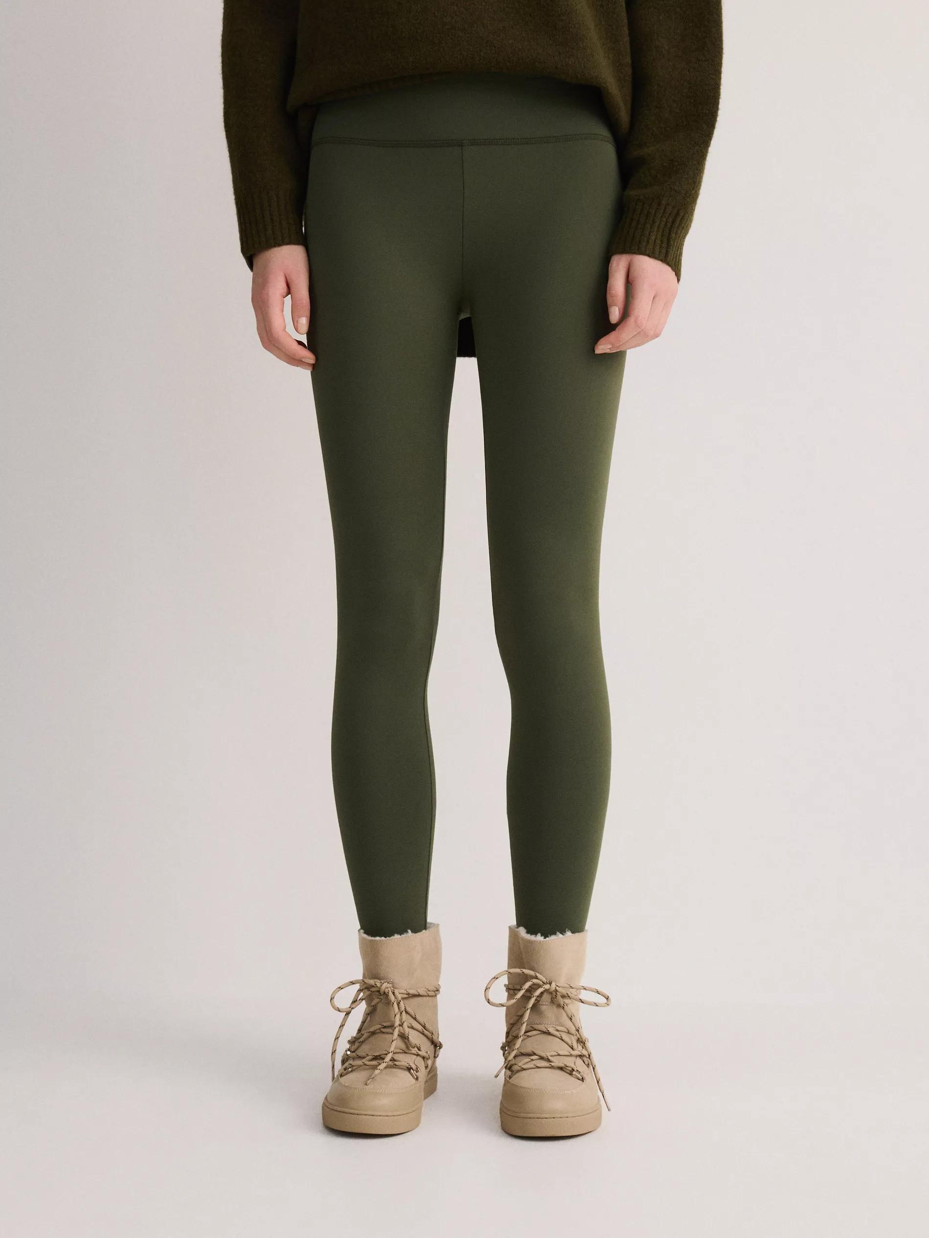 Green High-Waisted Leggings, , large image number 0