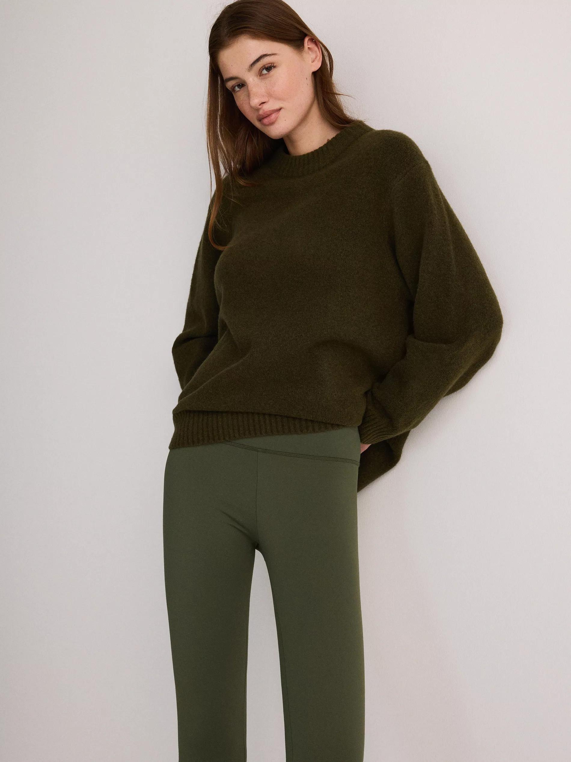 Green High-Waisted Leggings, , large image number 2