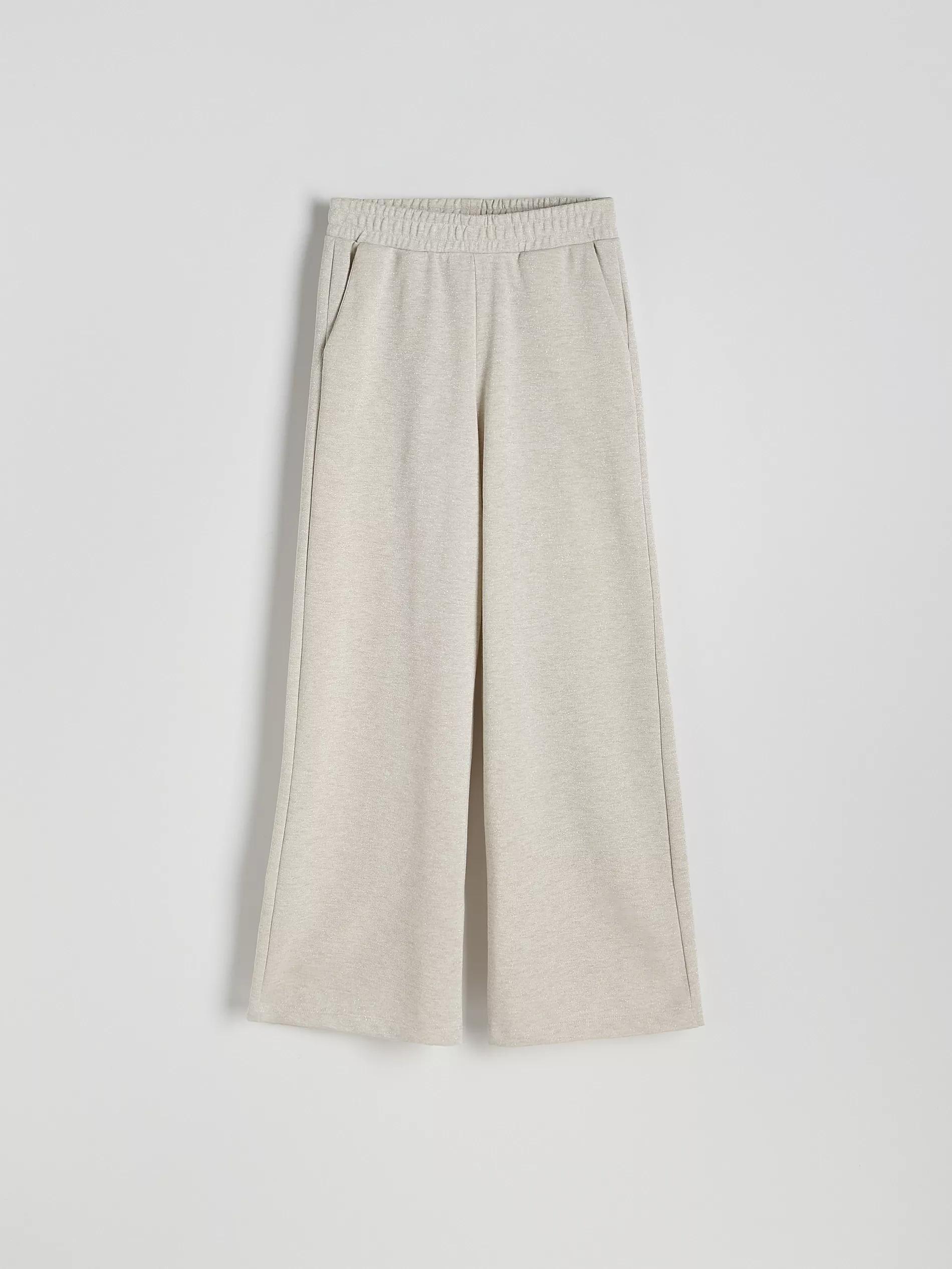 Grey Relaxed Knitted Trousers, , large image number 0