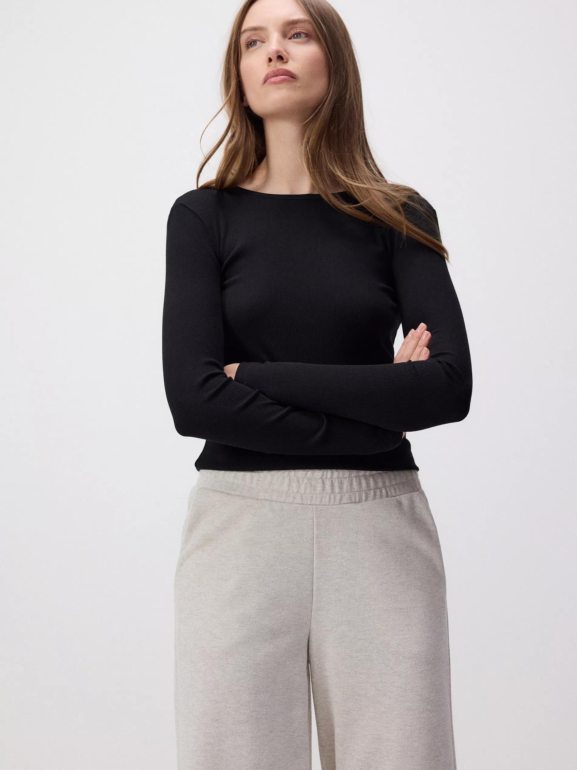 Grey Relaxed Knitted Trousers, , large image number 3