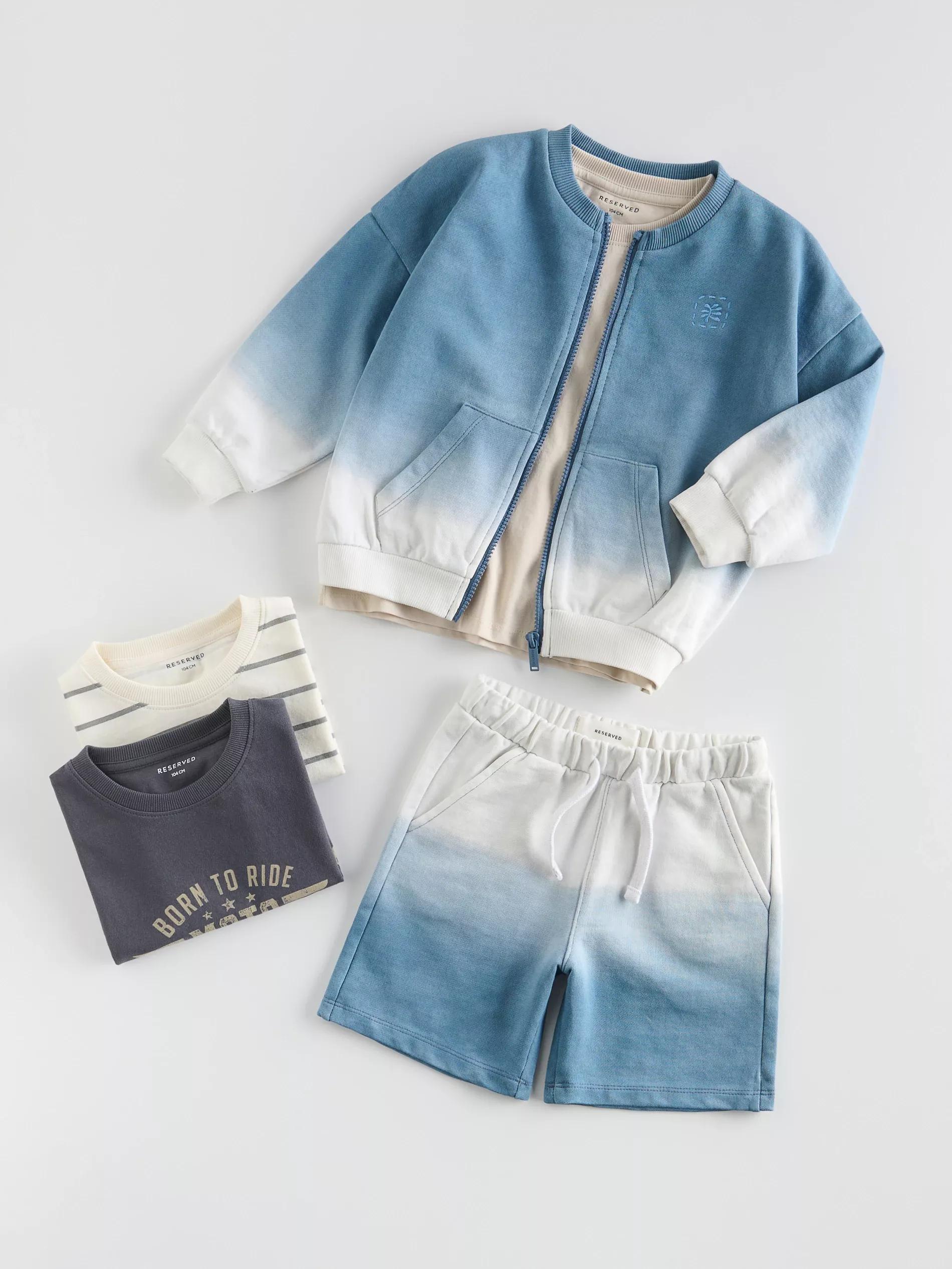 Navy Cotton Set With Shorts, , large image number 0