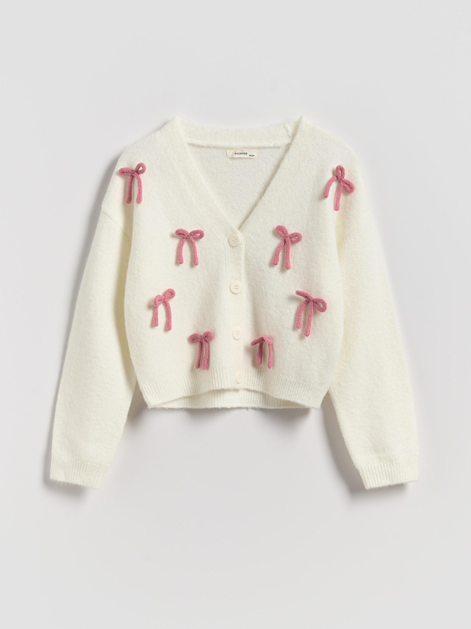 Cream Leather Jacket With Collar, Ivory, large image number 0