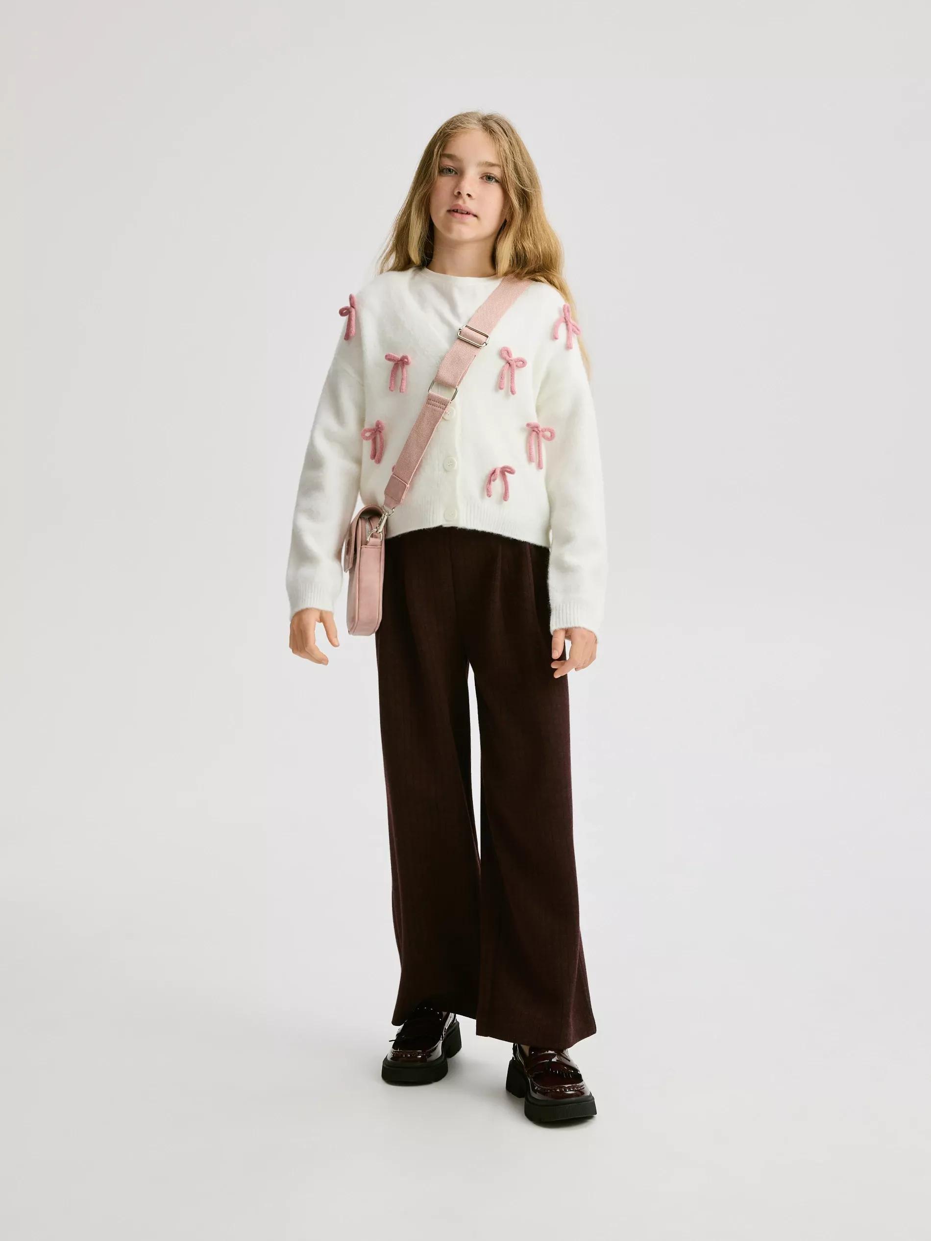 جاكيت جلد كريمي بياقة, Ivory, large image number 4