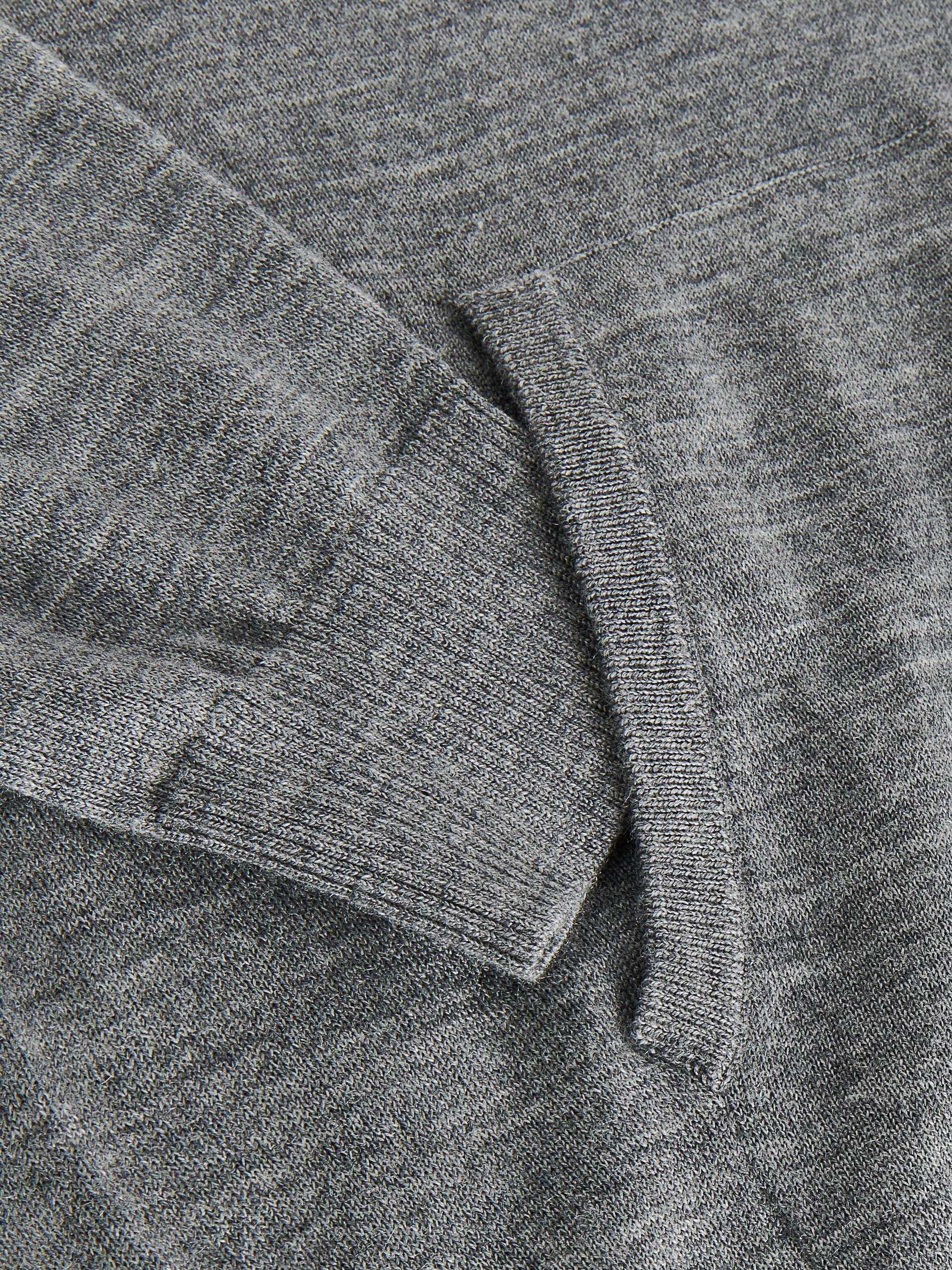Premium Mid Grey Merino Wool Hoodie, Men, , large image number 5